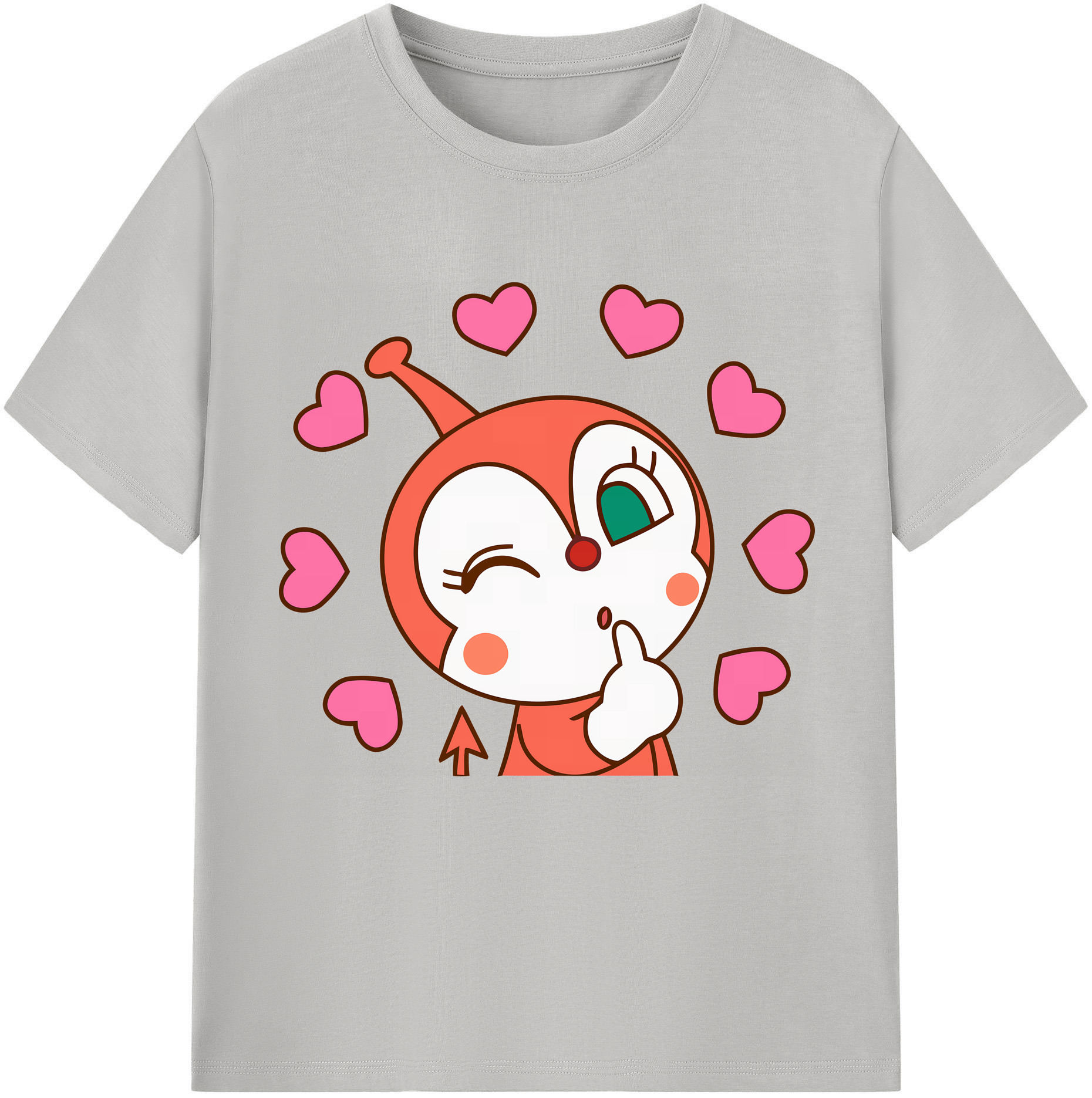 （画像用） アンパンマン Anpanman レディースカジュアルプリントTシャツ（綿100％）