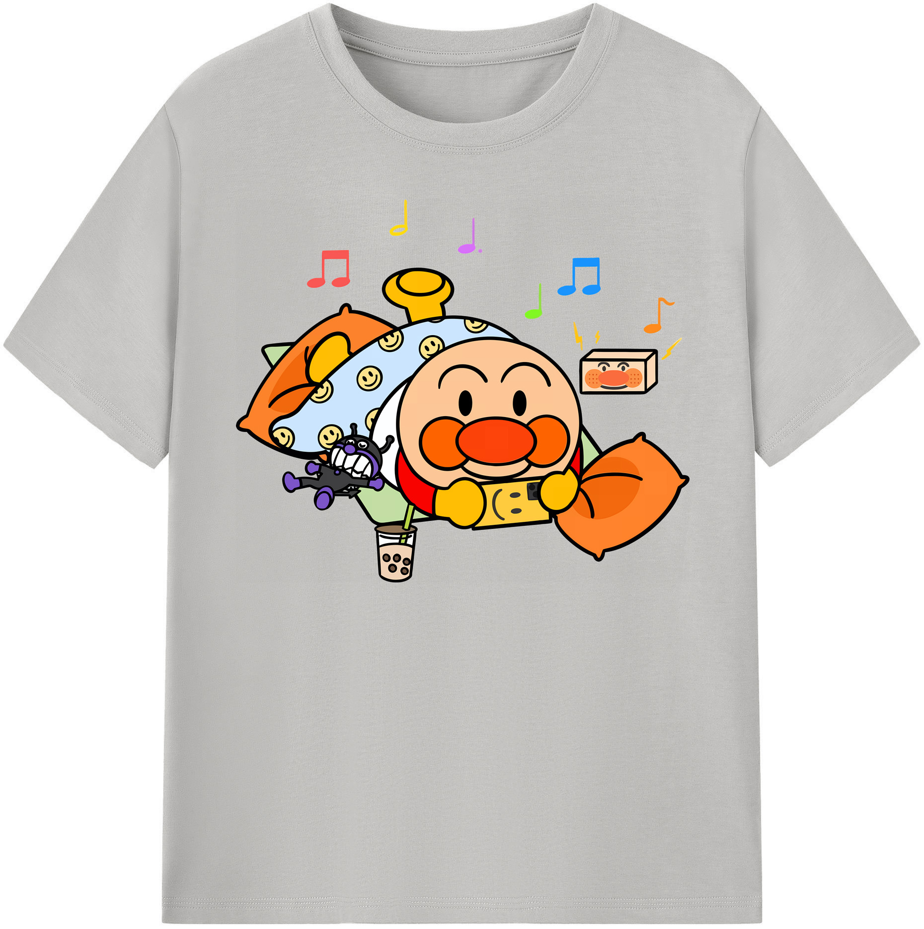（画像用） アンパンマン Anpanman レディースカジュアルプリントTシャツ（綿100％）