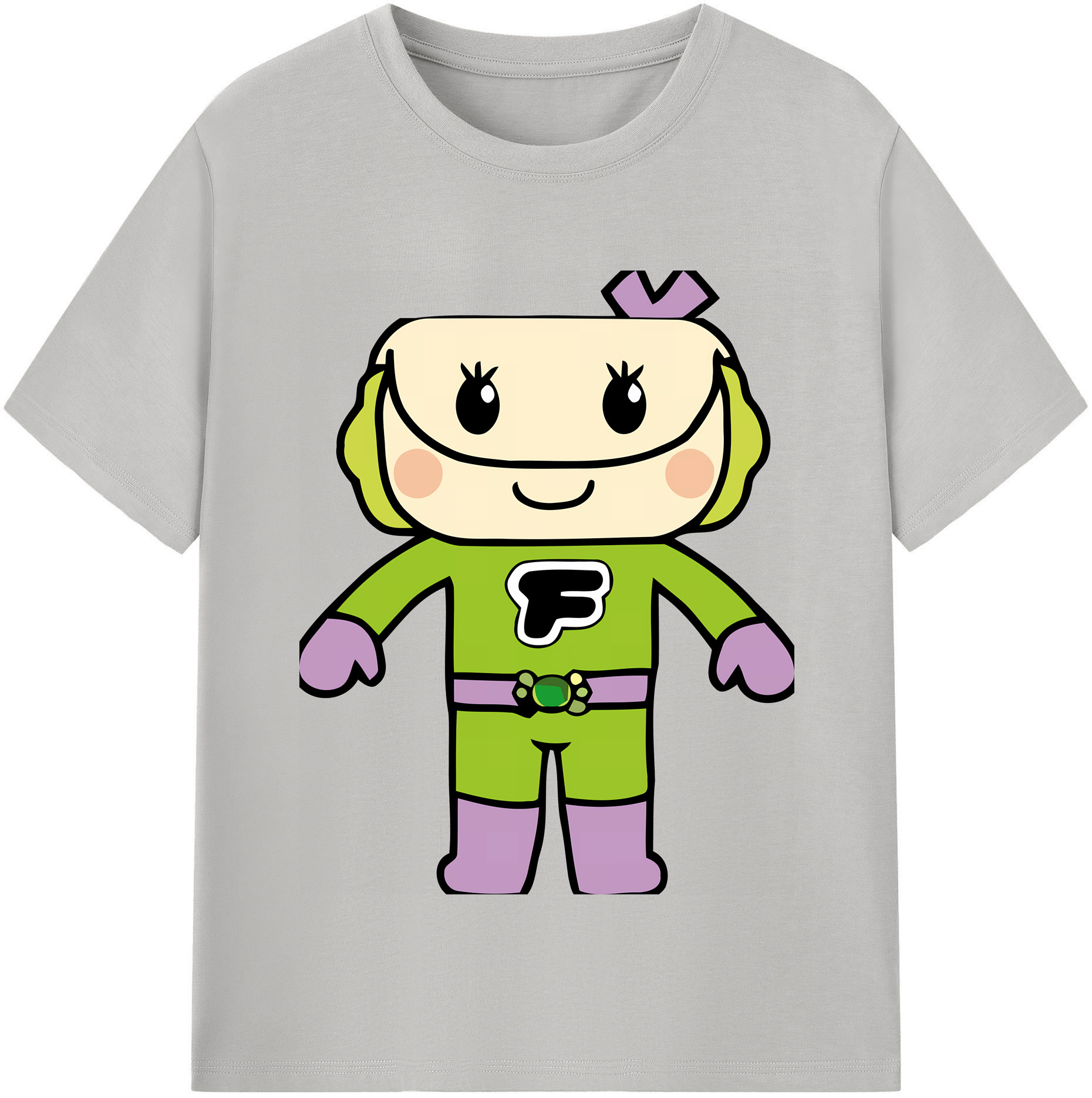 （画像用） アンパンマン Anpanman レディースカジュアルプリントTシャツ（綿100％）