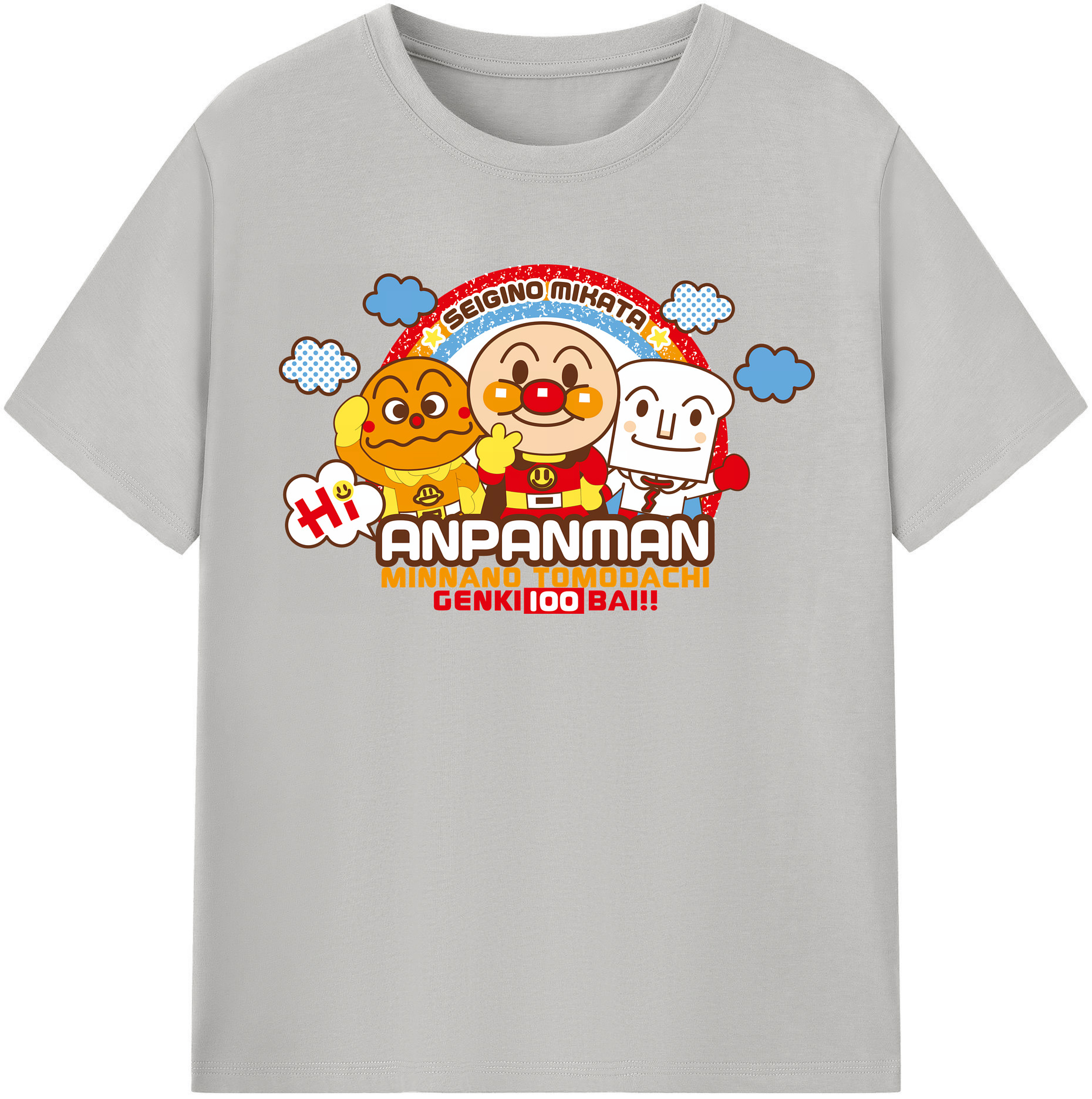 （画像用） アンパンマン Anpanman レディースカジュアルプリントTシャツ（綿100％）
