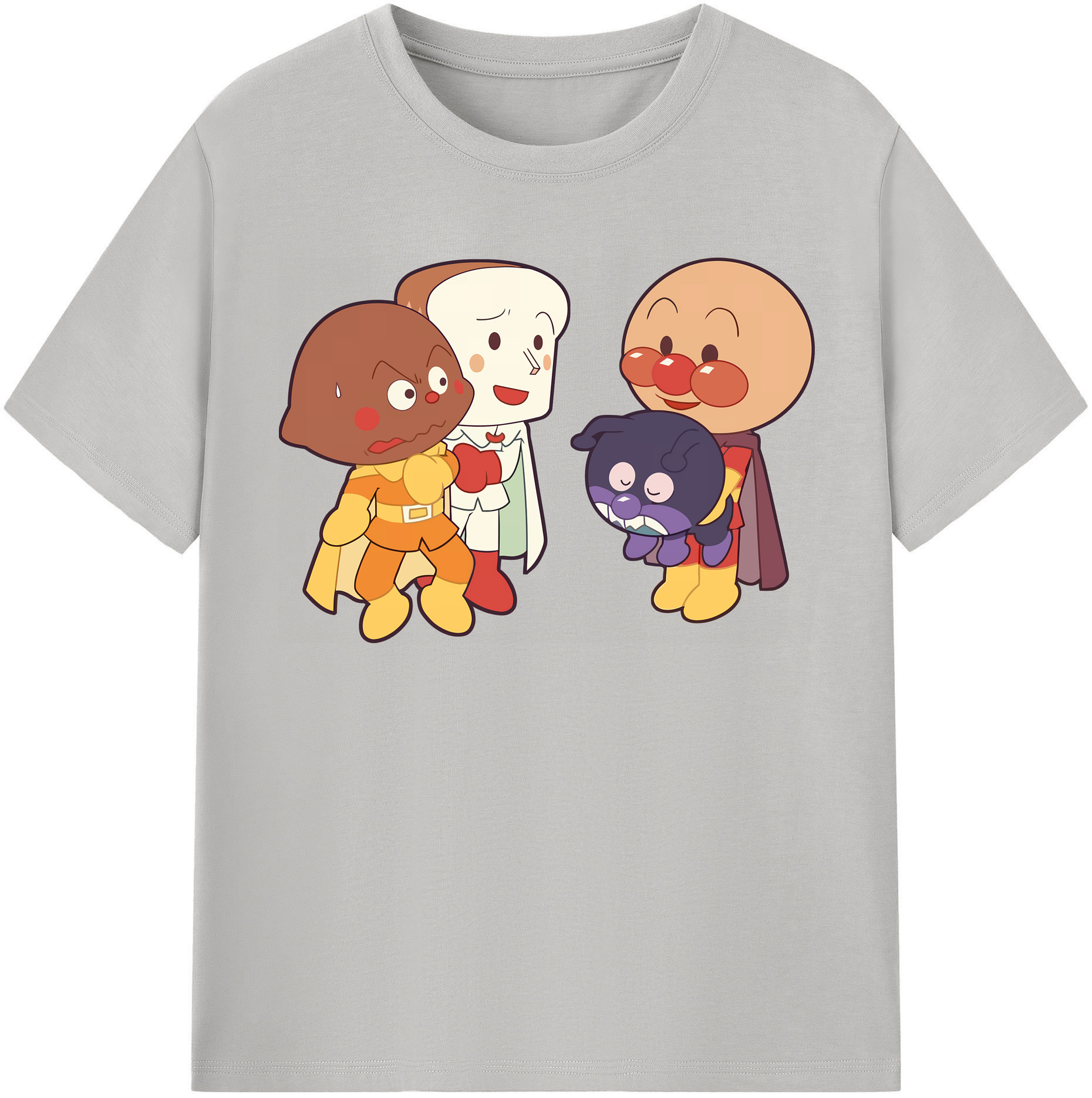 （画像用） アンパンマン Anpanman レディースカジュアルプリントTシャツ（綿100％）