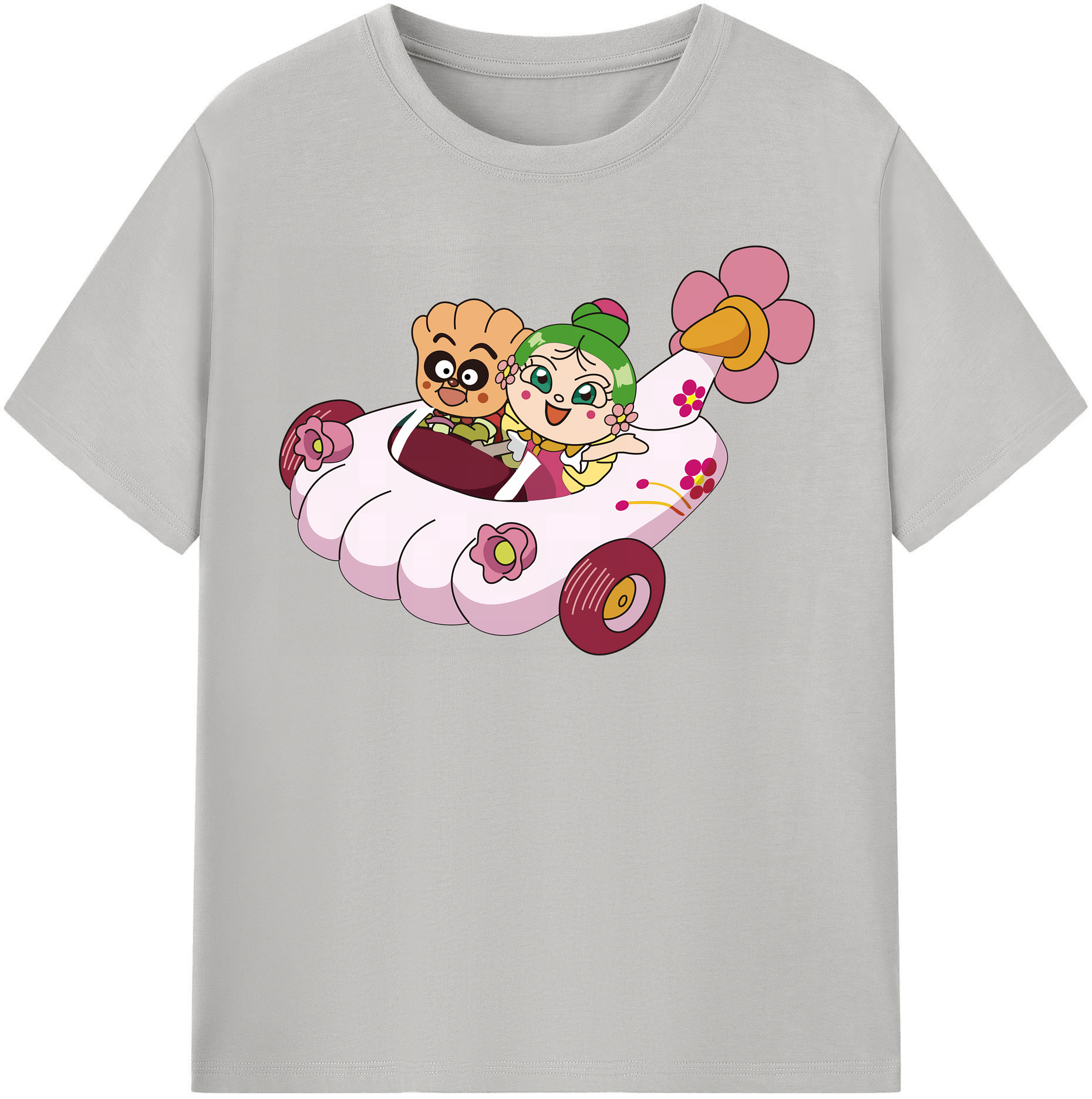 （画像用） アンパンマン Anpanman レディースカジュアルプリントTシャツ（綿100％）