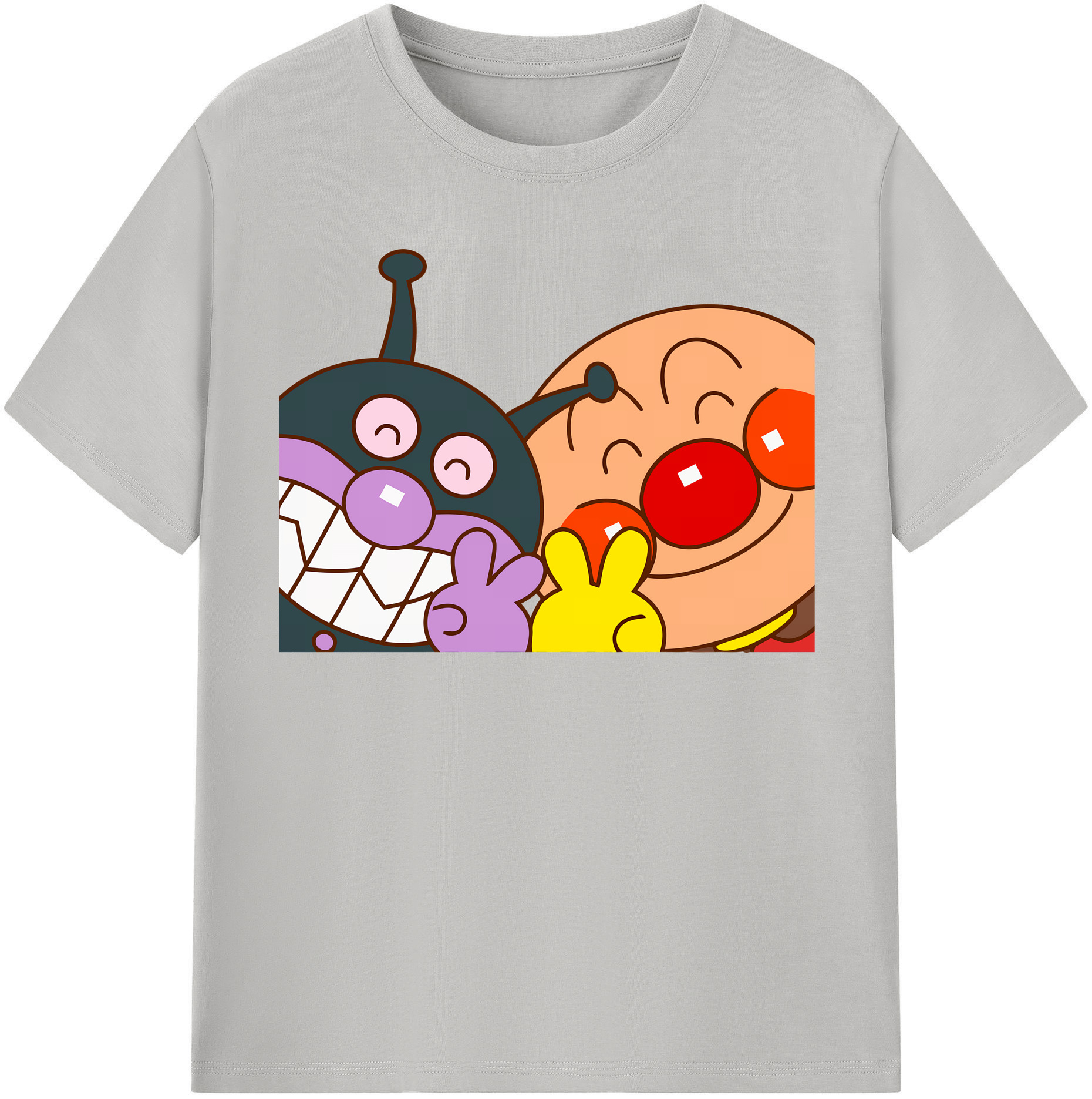 （画像用） アンパンマン Anpanman レディースカジュアルプリントTシャツ（綿100％）