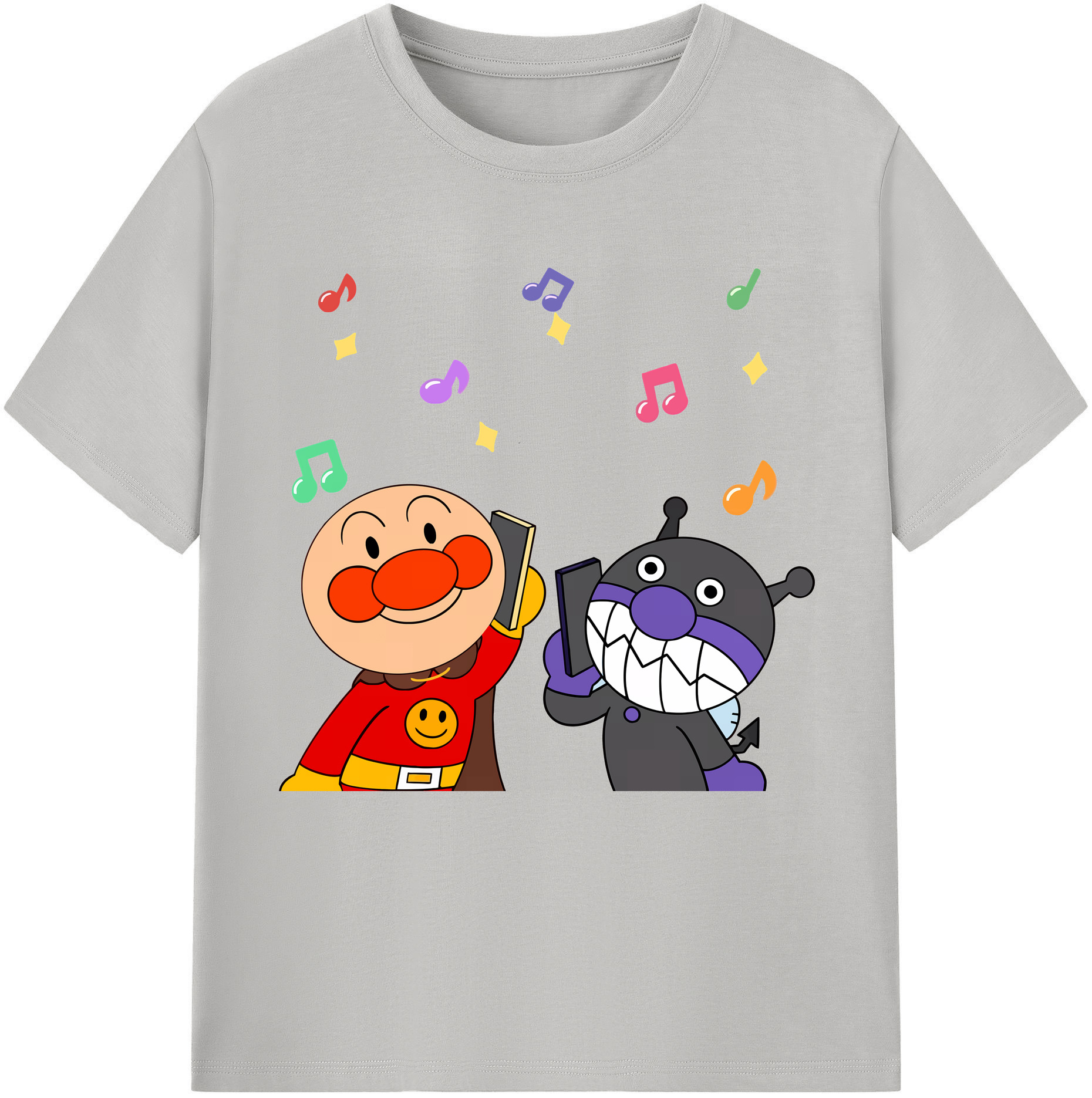 （画像用） アンパンマン Anpanman レディースカジュアルプリントTシャツ（綿100％）