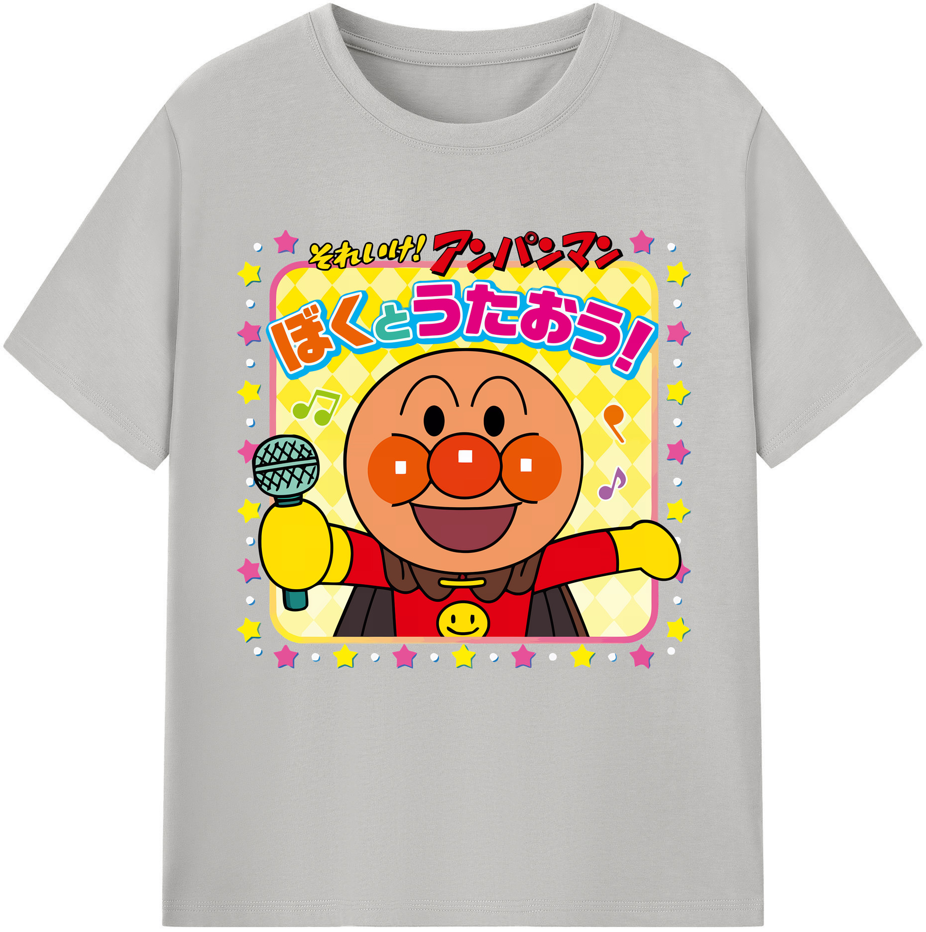 （画像用） アンパンマン Anpanman レディースカジュアルプリントTシャツ（綿100％）