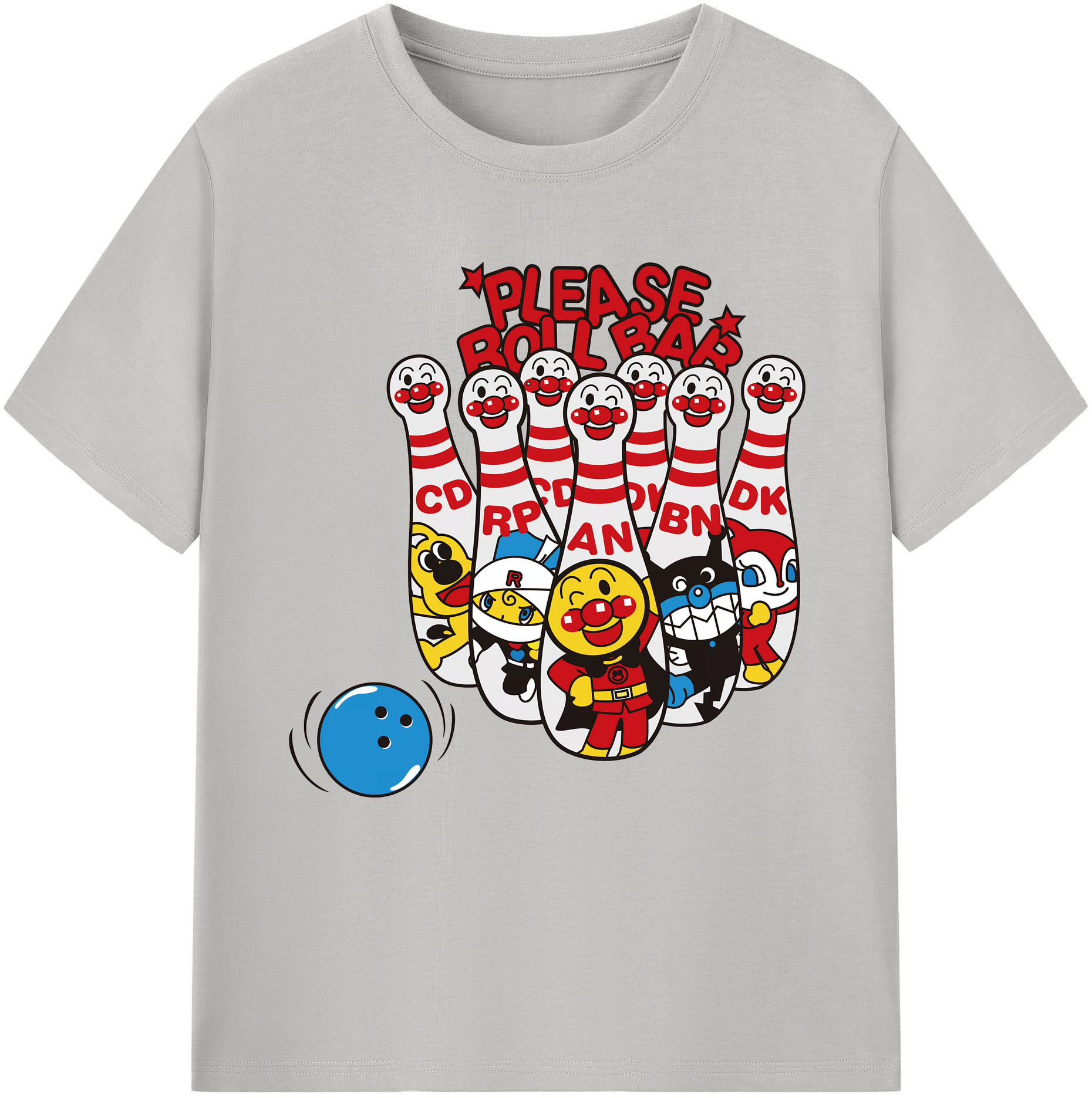 （画像用） アンパンマン Anpanman レディースカジュアルプリントTシャツ（綿100％）