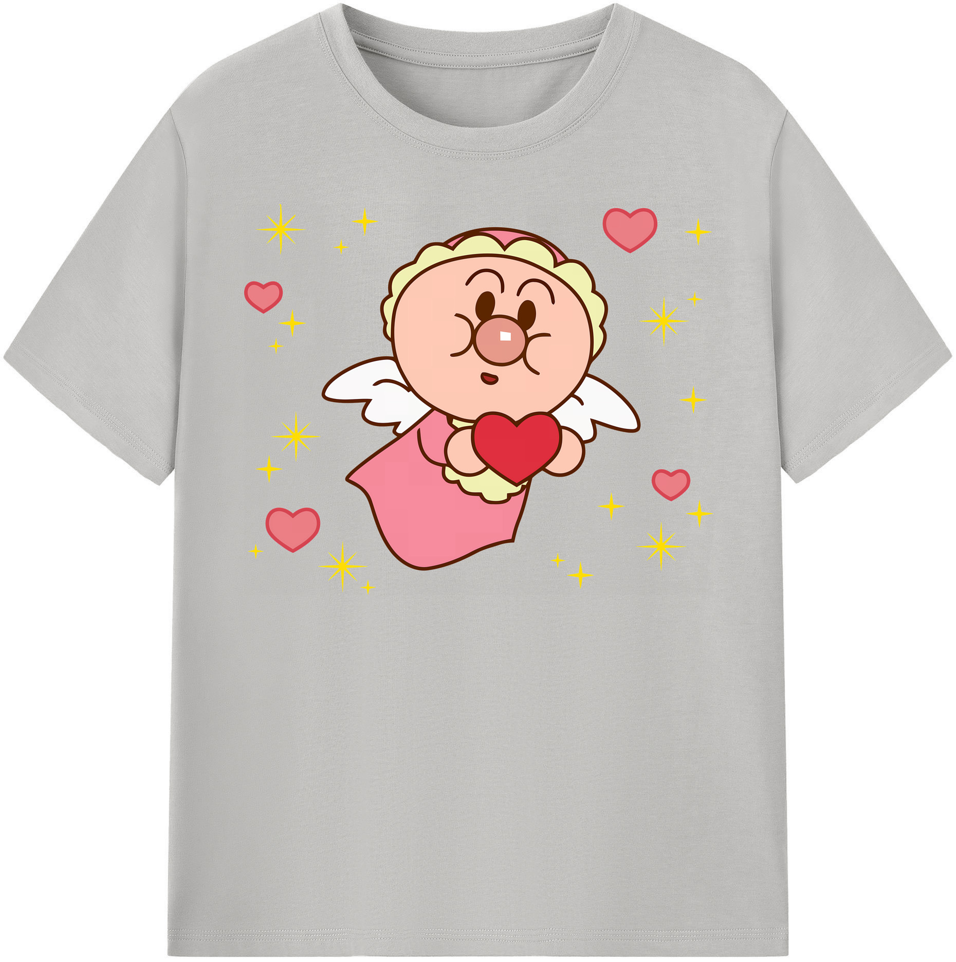 （画像用） アンパンマン Anpanman レディースカジュアルプリントTシャツ（綿100％）