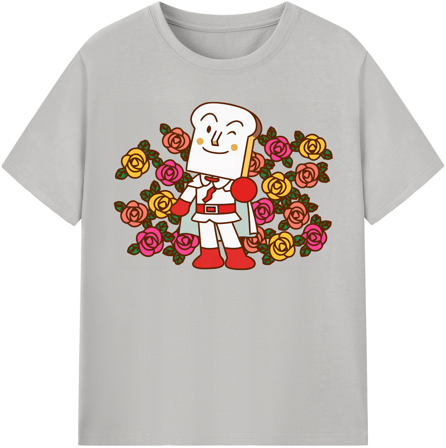 （画像用） アンパンマン Anpanman レディースカジュアルプリントTシャツ（綿100％）