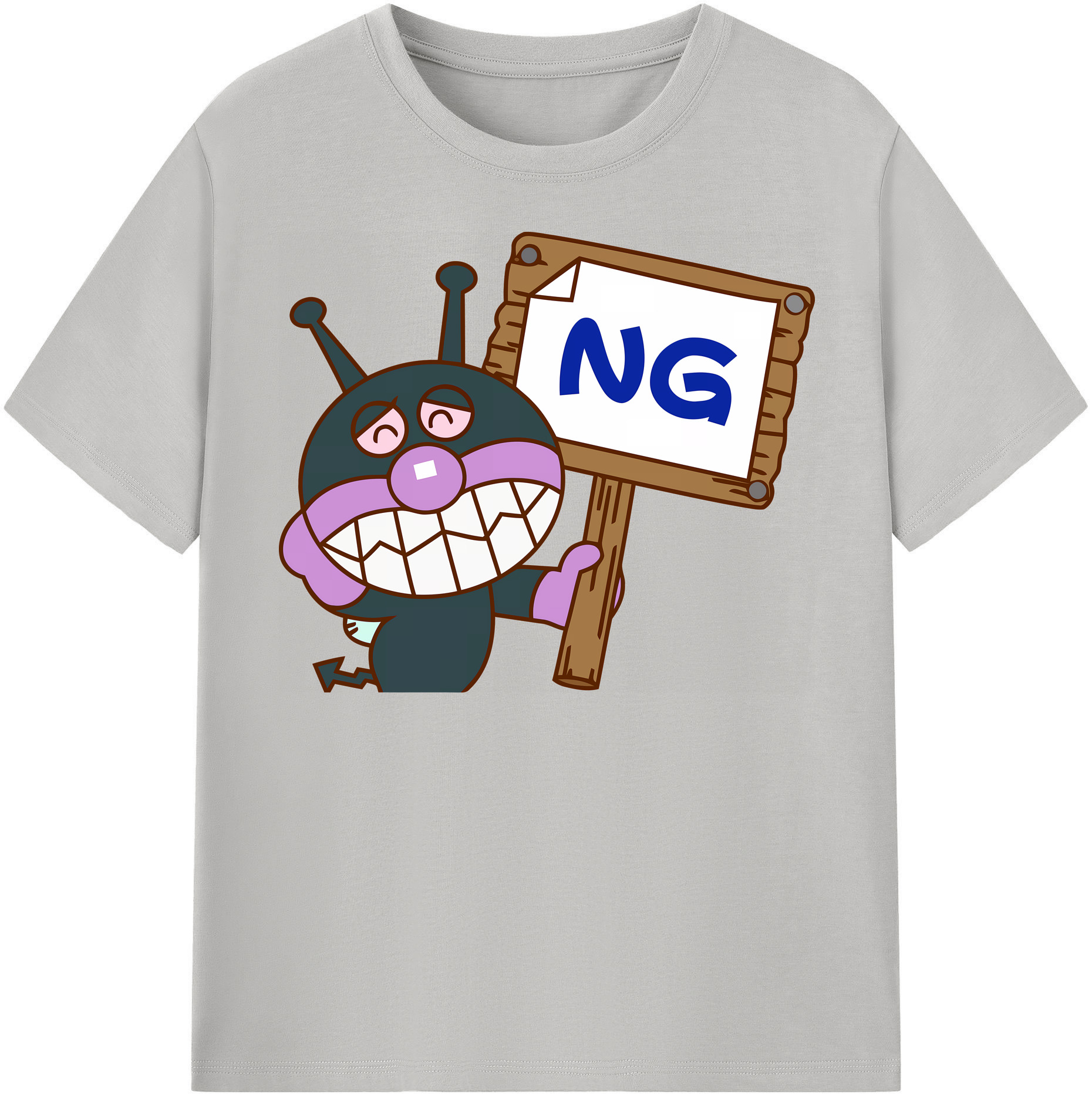 （画像用） アンパンマン Anpanman レディースカジュアルプリントTシャツ（綿100％）