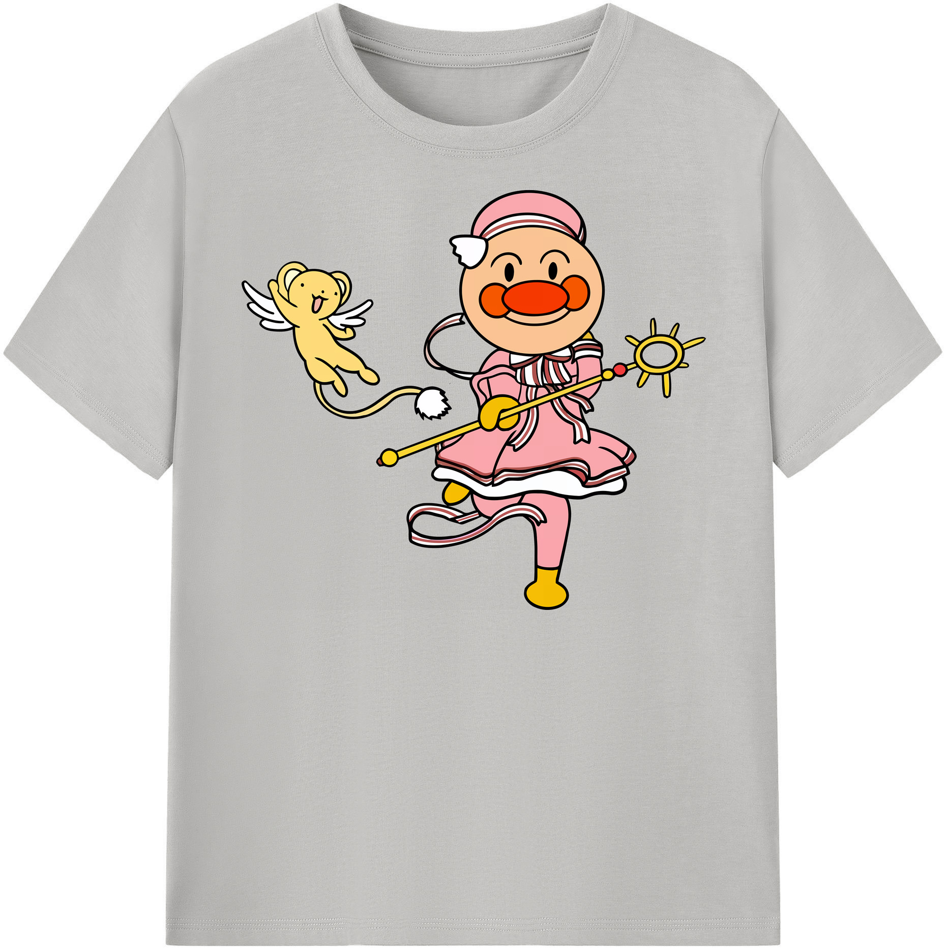 （画像用） アンパンマン Anpanman レディースカジュアルプリントTシャツ（綿100％）