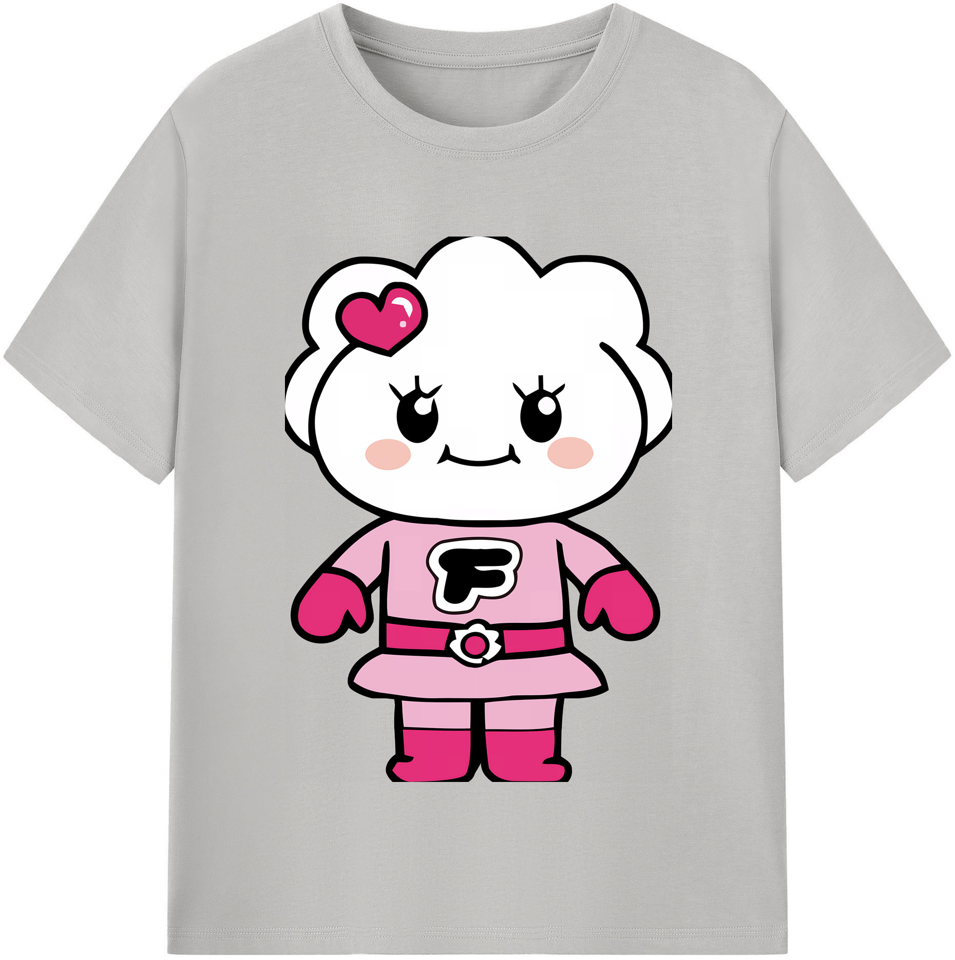 （画像用） アンパンマン Anpanman レディースカジュアルプリントTシャツ（綿100％）