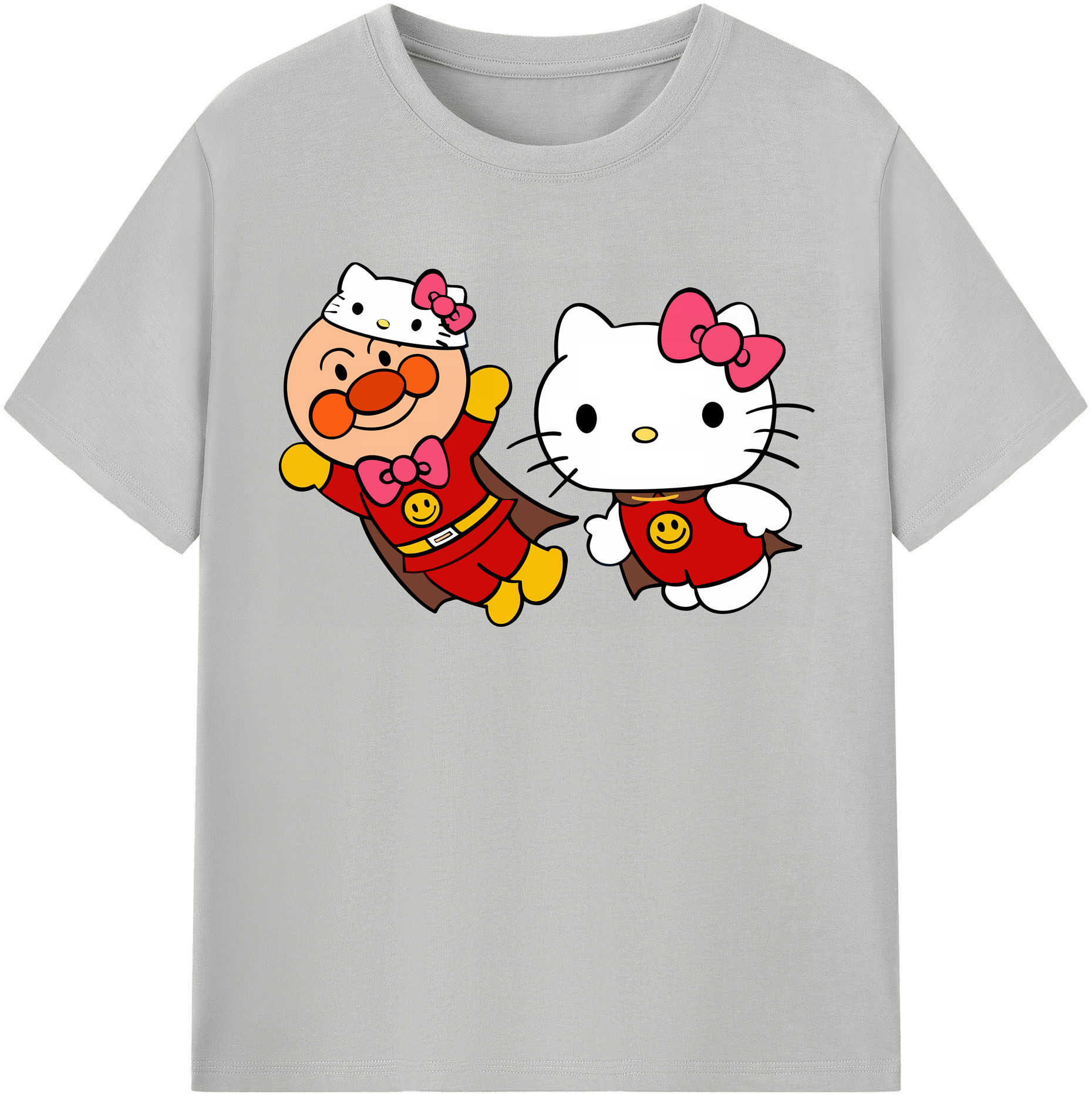 （画像用） アンパンマン Anpanman レディースカジュアルプリントTシャツ（綿100％）
