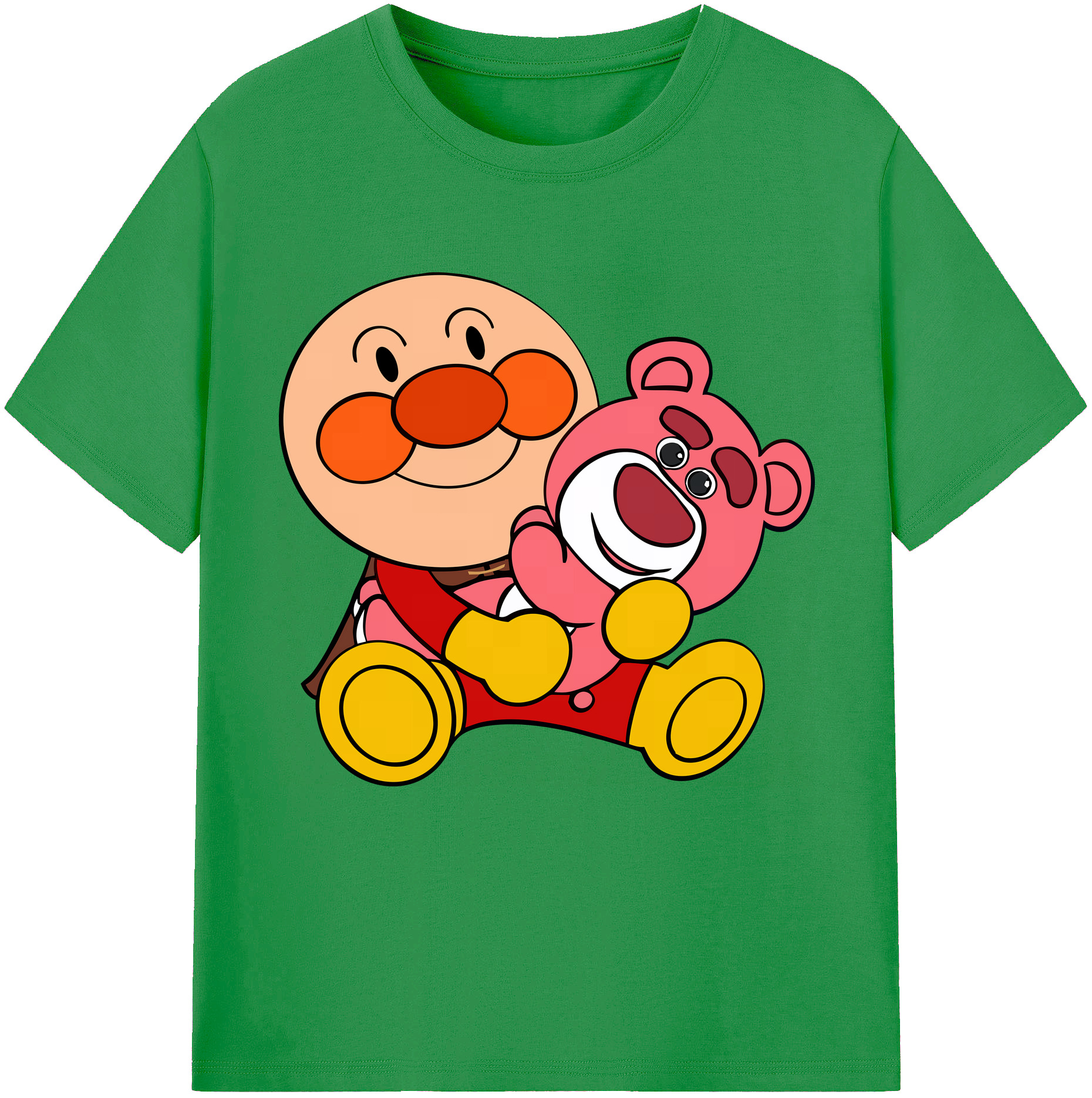 （画像用） アンパンマン Anpanman レディースカジュアルプリントTシャツ（綿100％）