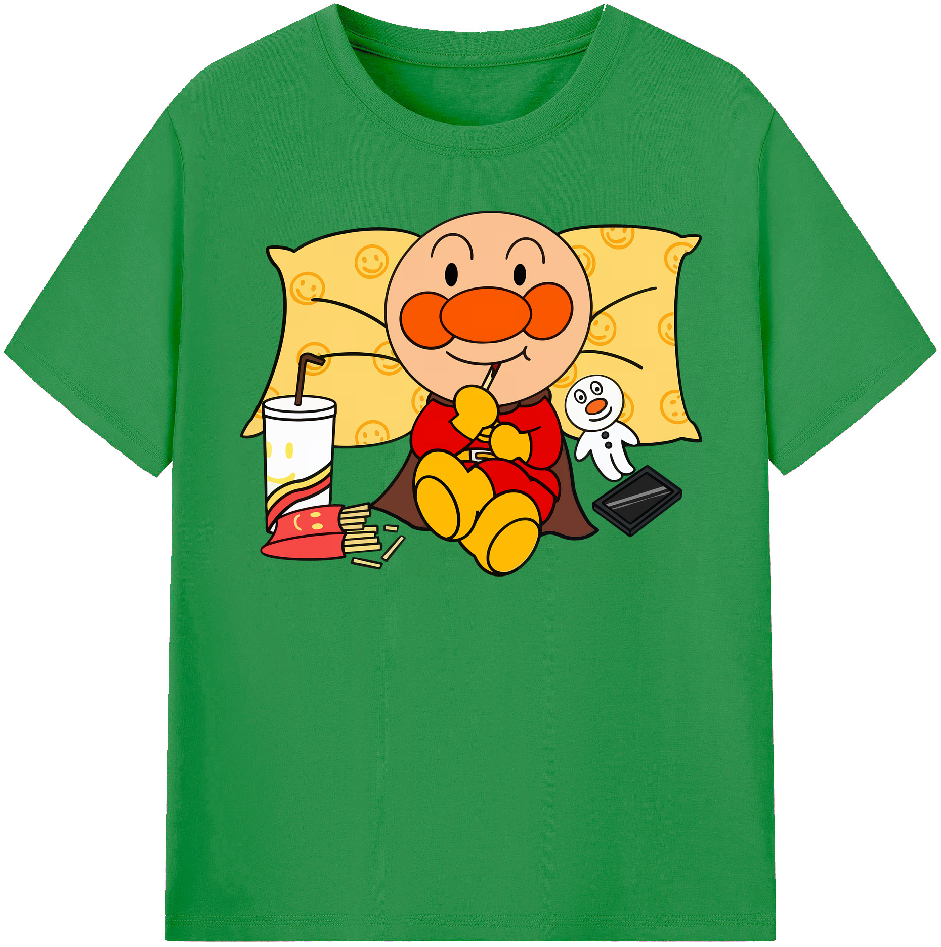 （画像用） アンパンマン Anpanman レディースカジュアルプリントTシャツ（綿100％）