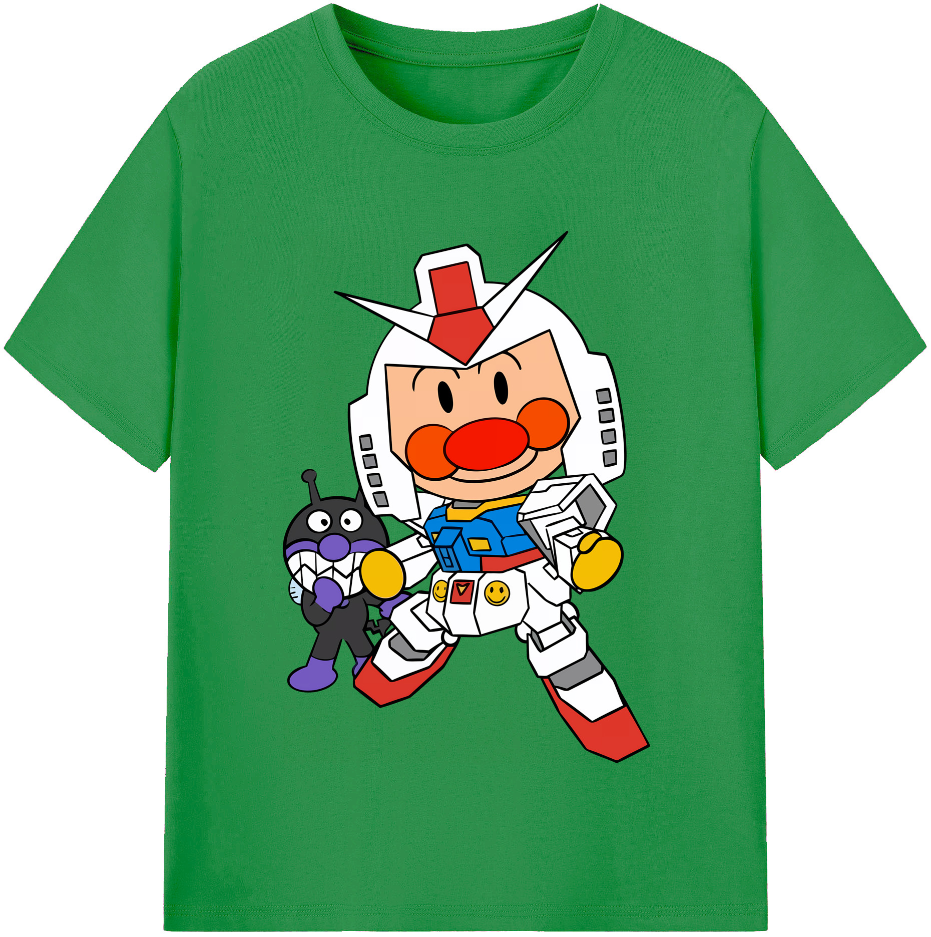 （画像用） アンパンマン Anpanman レディースカジュアルプリントTシャツ（綿100％）