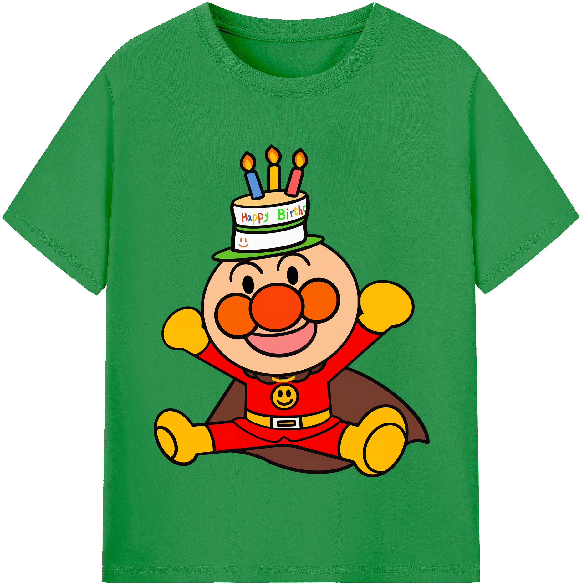 （画像用） アンパンマン Anpanman レディースカジュアルプリントTシャツ（綿100％）