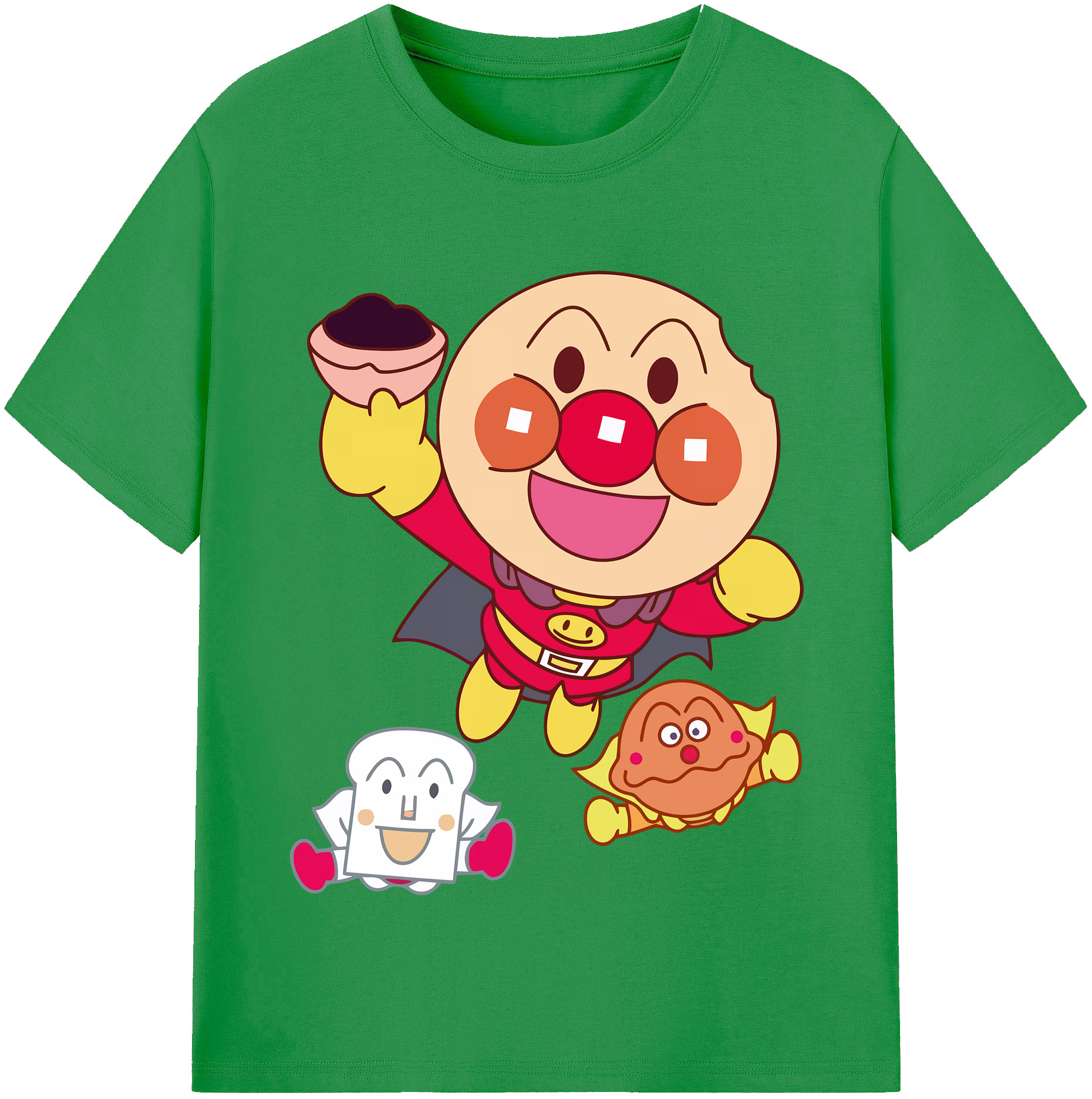 （画像用） アンパンマン Anpanman レディースカジュアルプリントTシャツ（綿100％）
