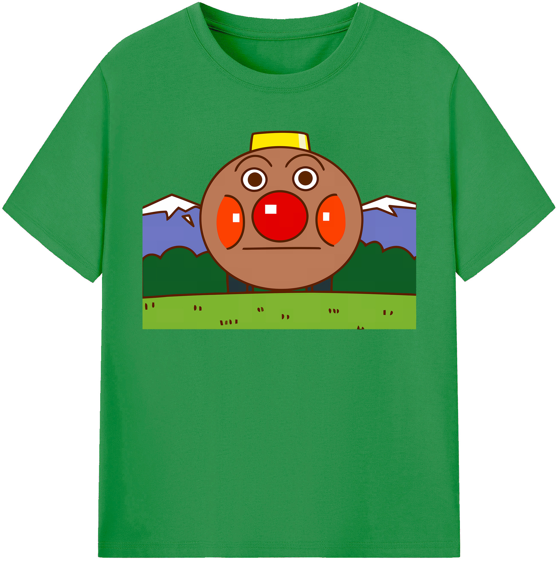 （画像用） アンパンマン Anpanman レディースカジュアルプリントTシャツ（綿100％）