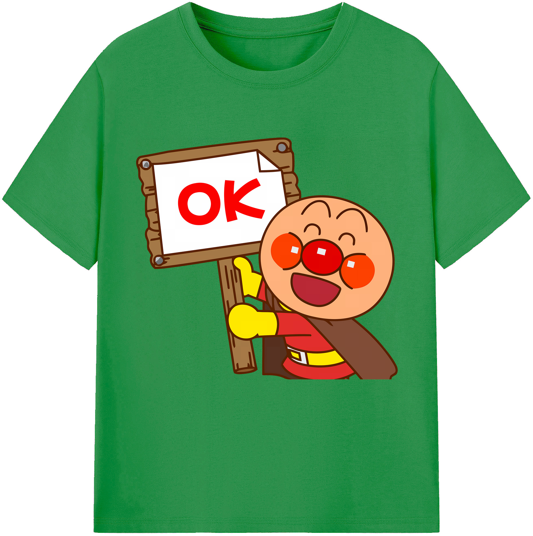 （画像用） アンパンマン Anpanman レディースカジュアルプリントTシャツ（綿100％）
