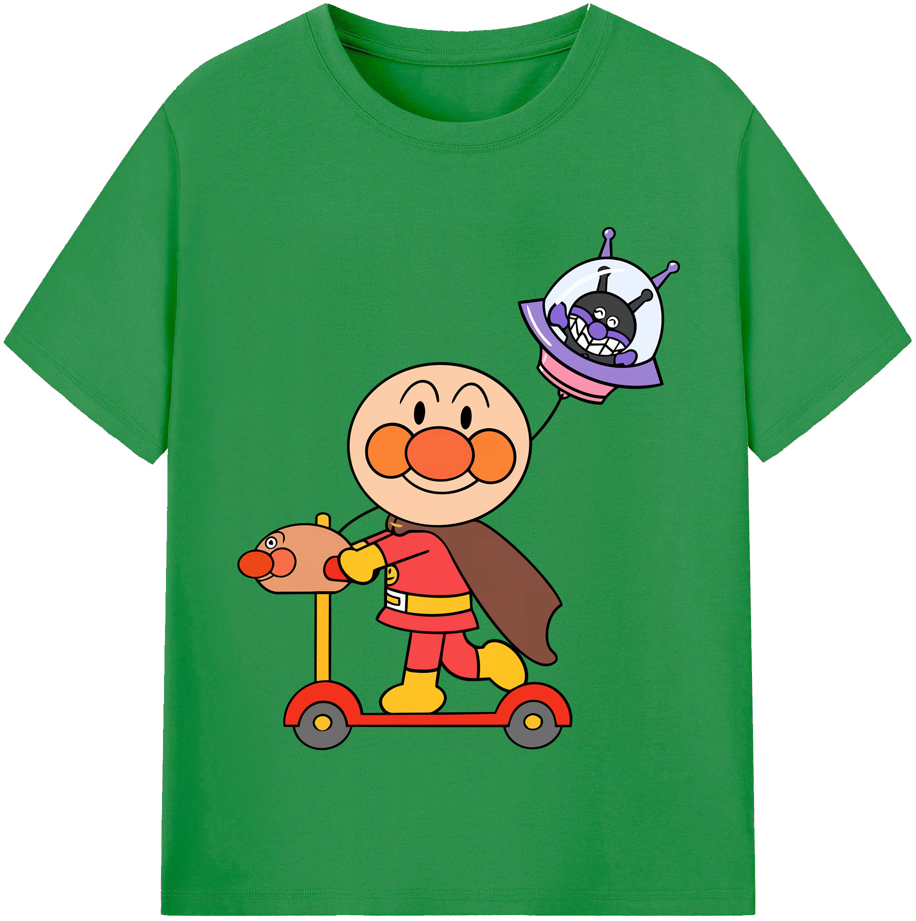 （画像用） アンパンマン Anpanman レディースカジュアルプリントTシャツ（綿100％）