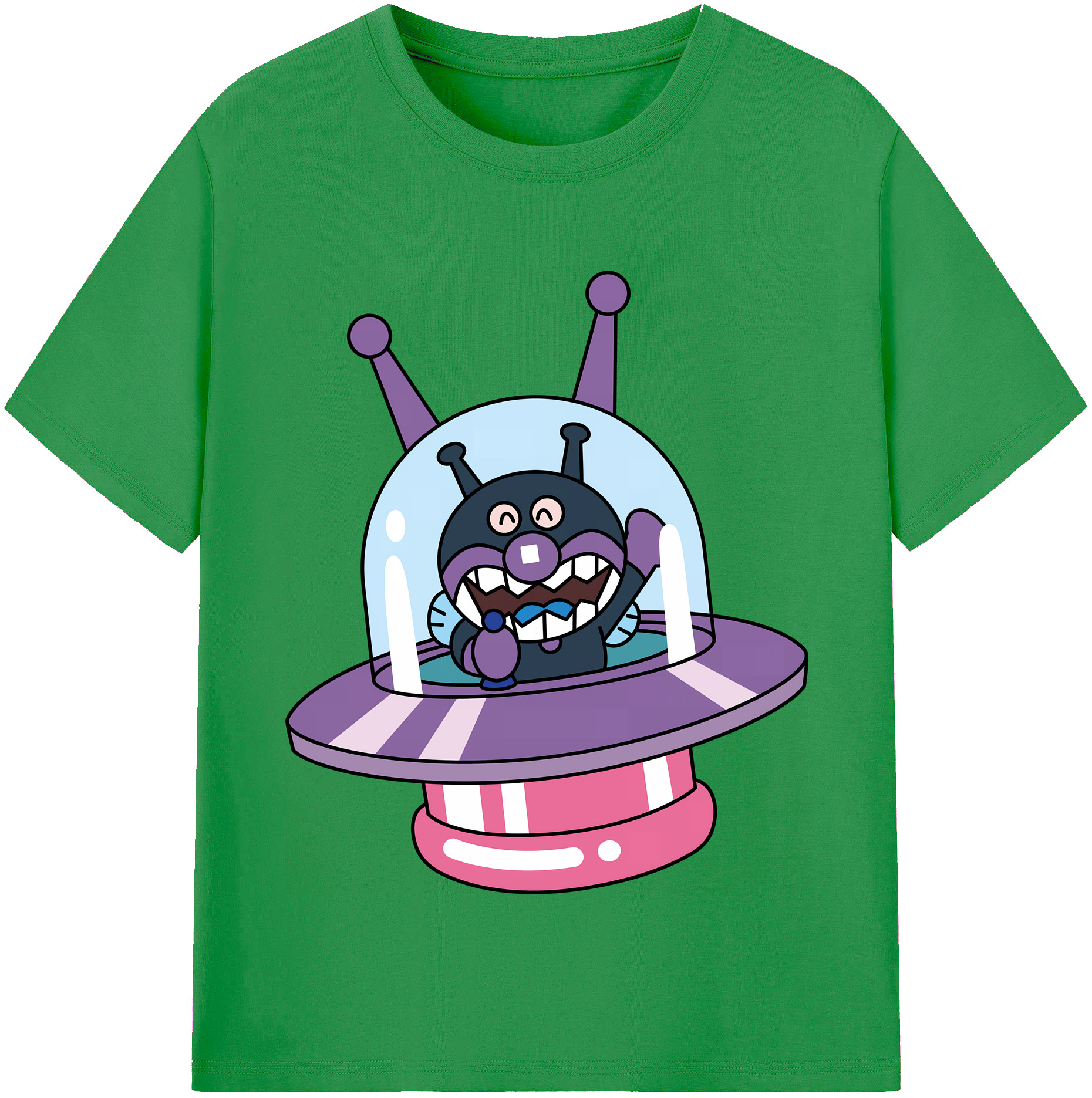 （画像用） アンパンマン Anpanman レディースカジュアルプリントTシャツ（綿100％）