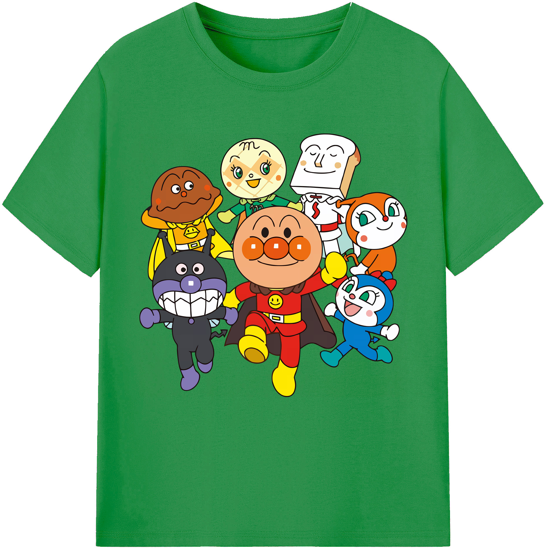 （画像用） アンパンマン Anpanman レディースカジュアルプリントTシャツ（綿100％）