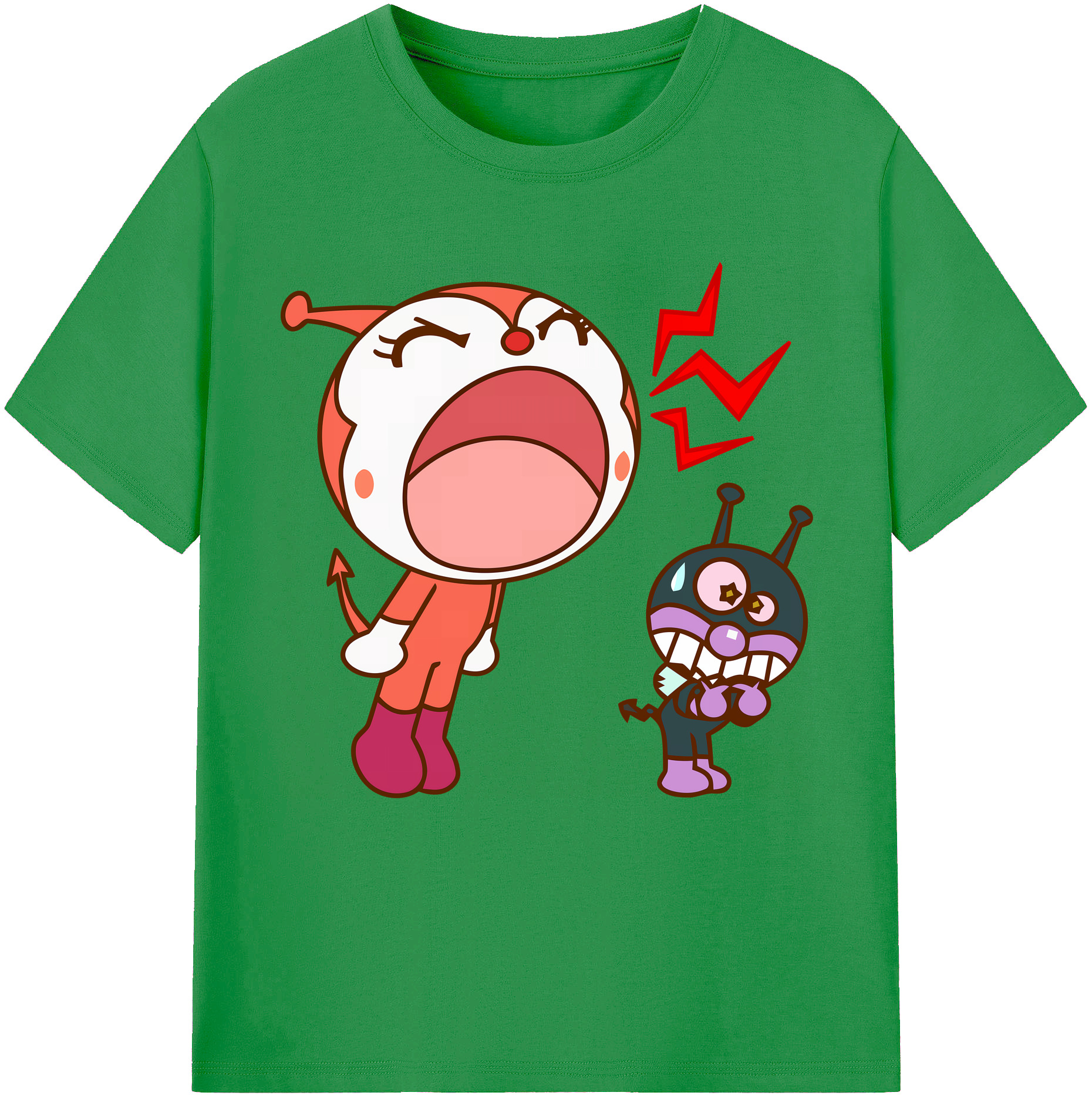 （画像用） アンパンマン Anpanman レディースカジュアルプリントTシャツ（綿100％）