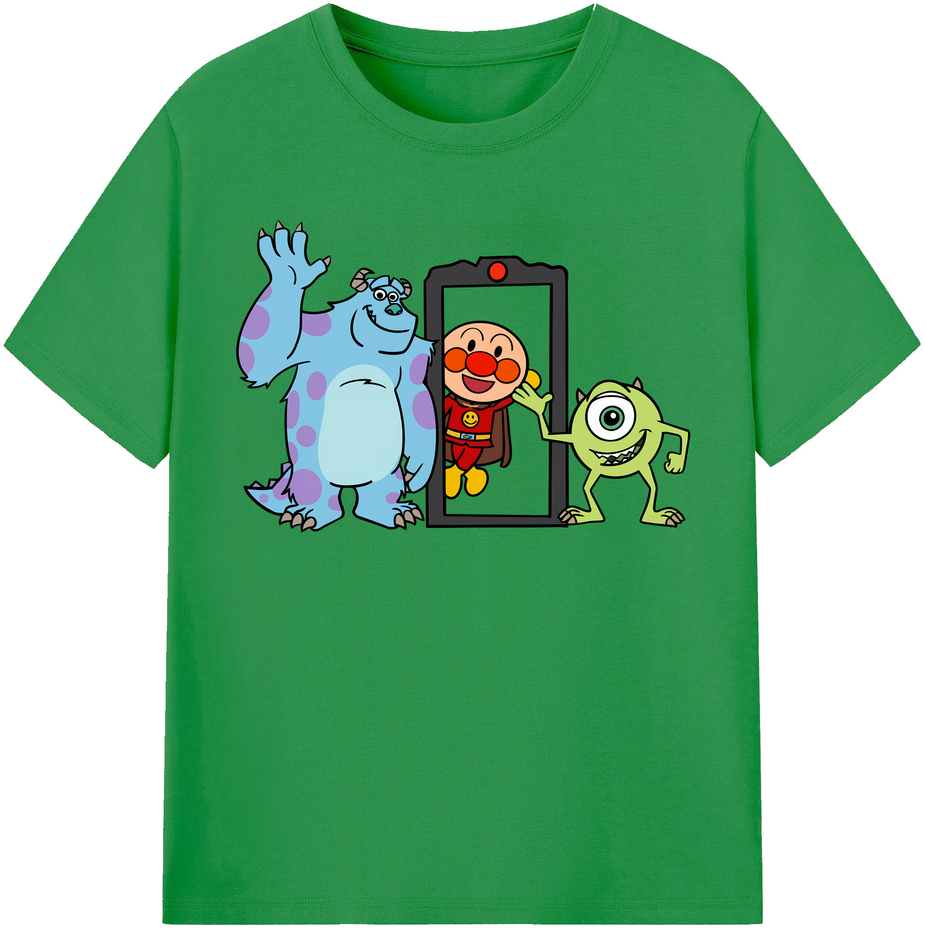 （画像用） アンパンマン Anpanman レディースカジュアルプリントTシャツ（綿100％）