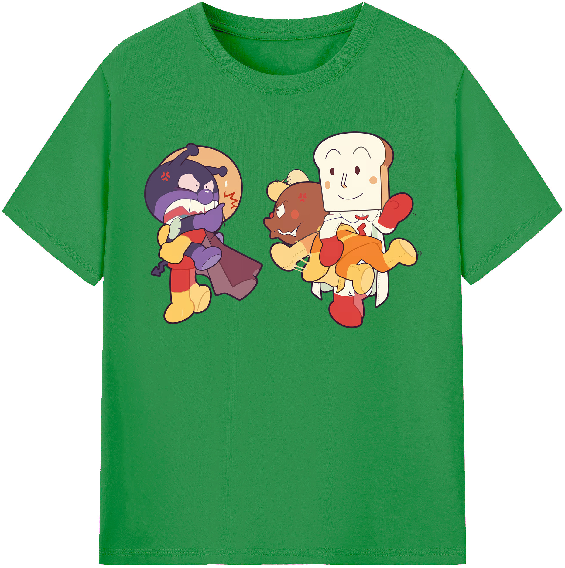 （画像用） アンパンマン Anpanman レディースカジュアルプリントTシャツ（綿100％）