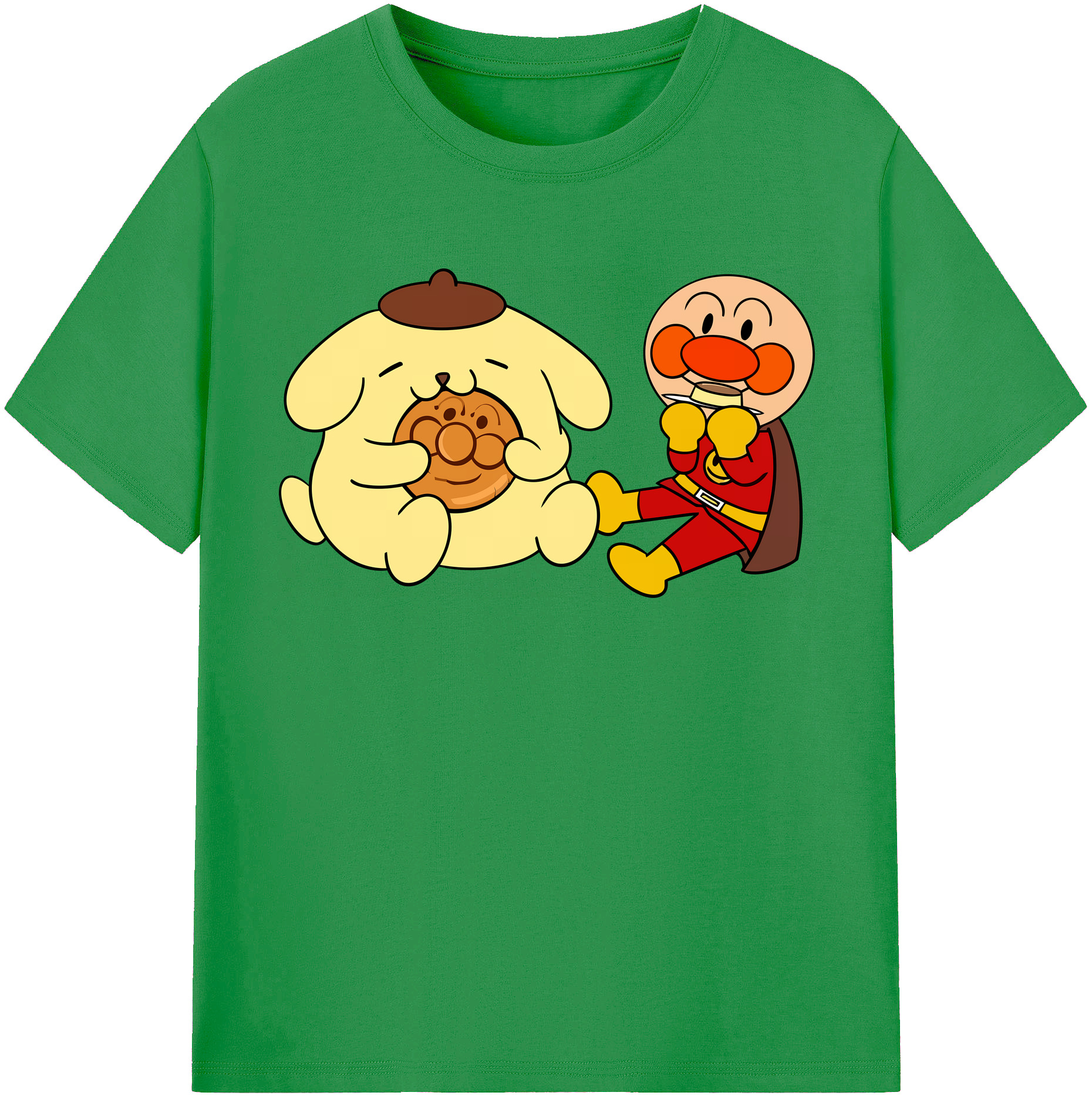 （画像用） アンパンマン Anpanman レディースカジュアルプリントTシャツ（綿100％）