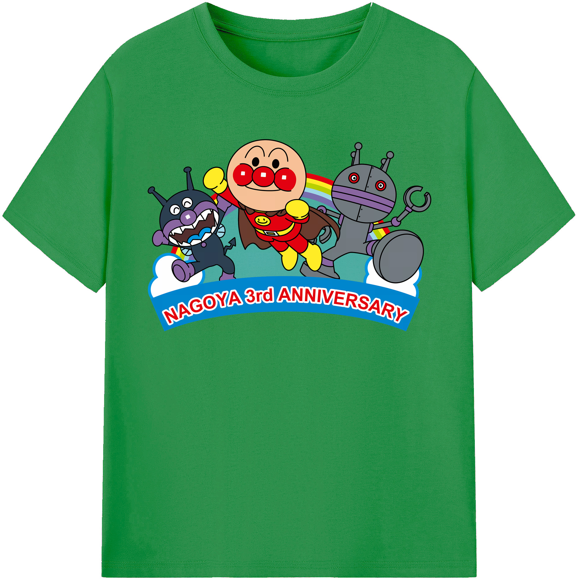 （画像用） アンパンマン Anpanman レディースカジュアルプリントTシャツ（綿100％）