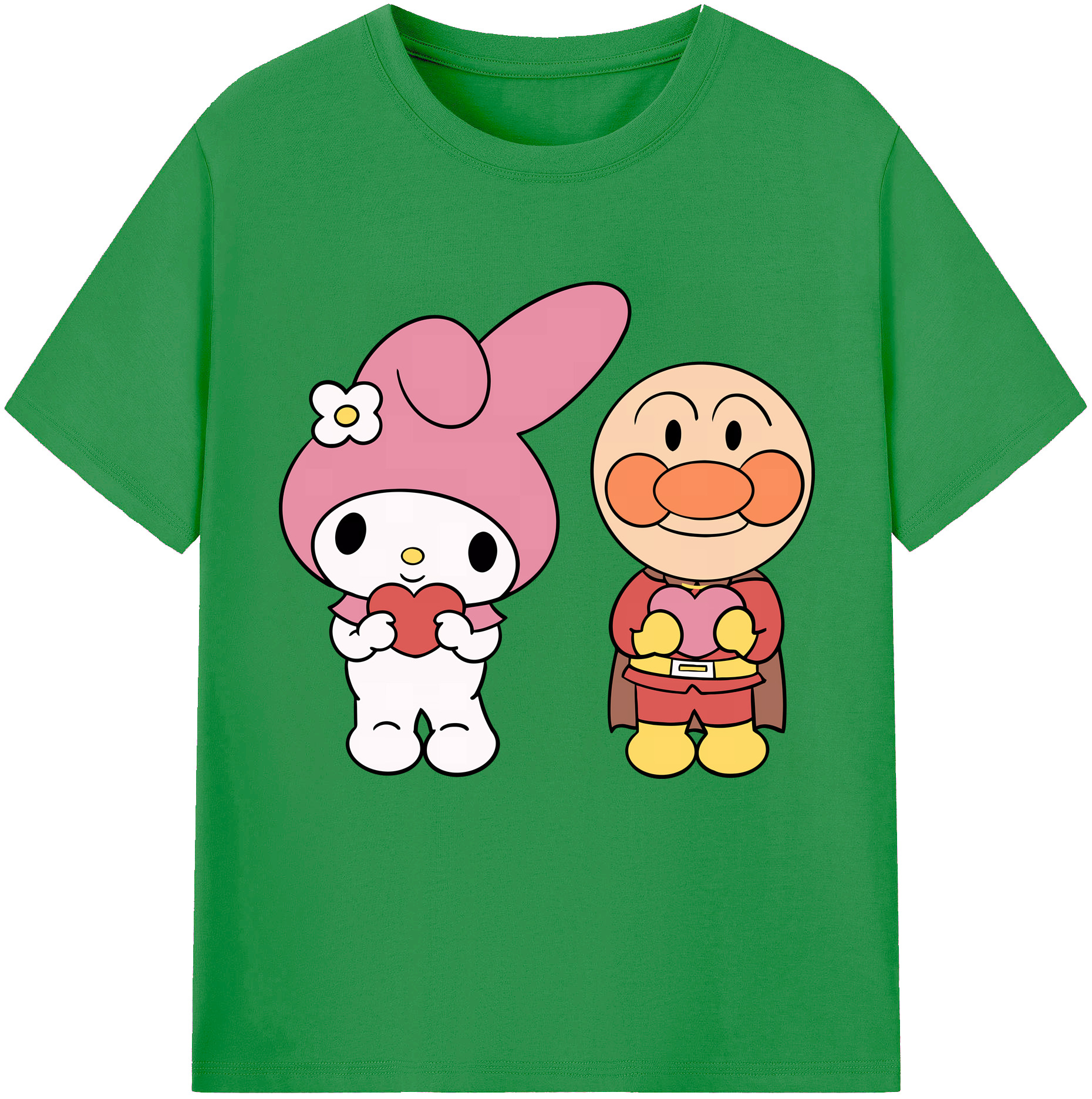 （画像用） アンパンマン Anpanman レディースカジュアルプリントTシャツ（綿100％）