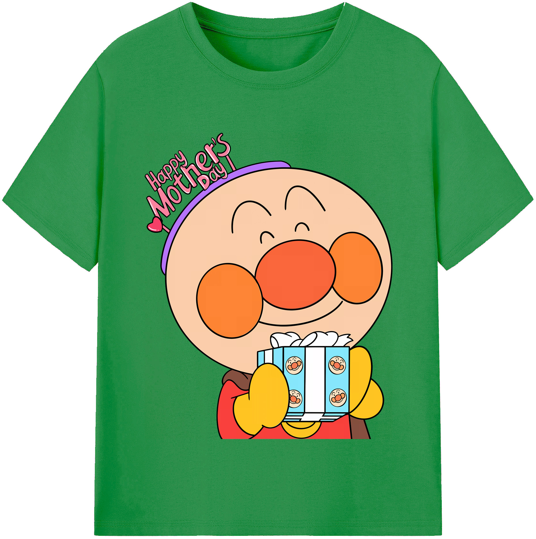 （画像用） アンパンマン Anpanman レディースカジュアルプリントTシャツ（綿100％）