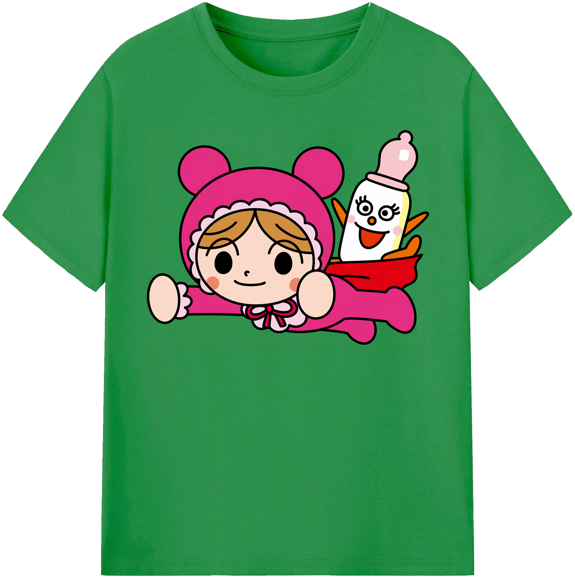 （画像用） アンパンマン Anpanman レディースカジュアルプリントTシャツ（綿100％）