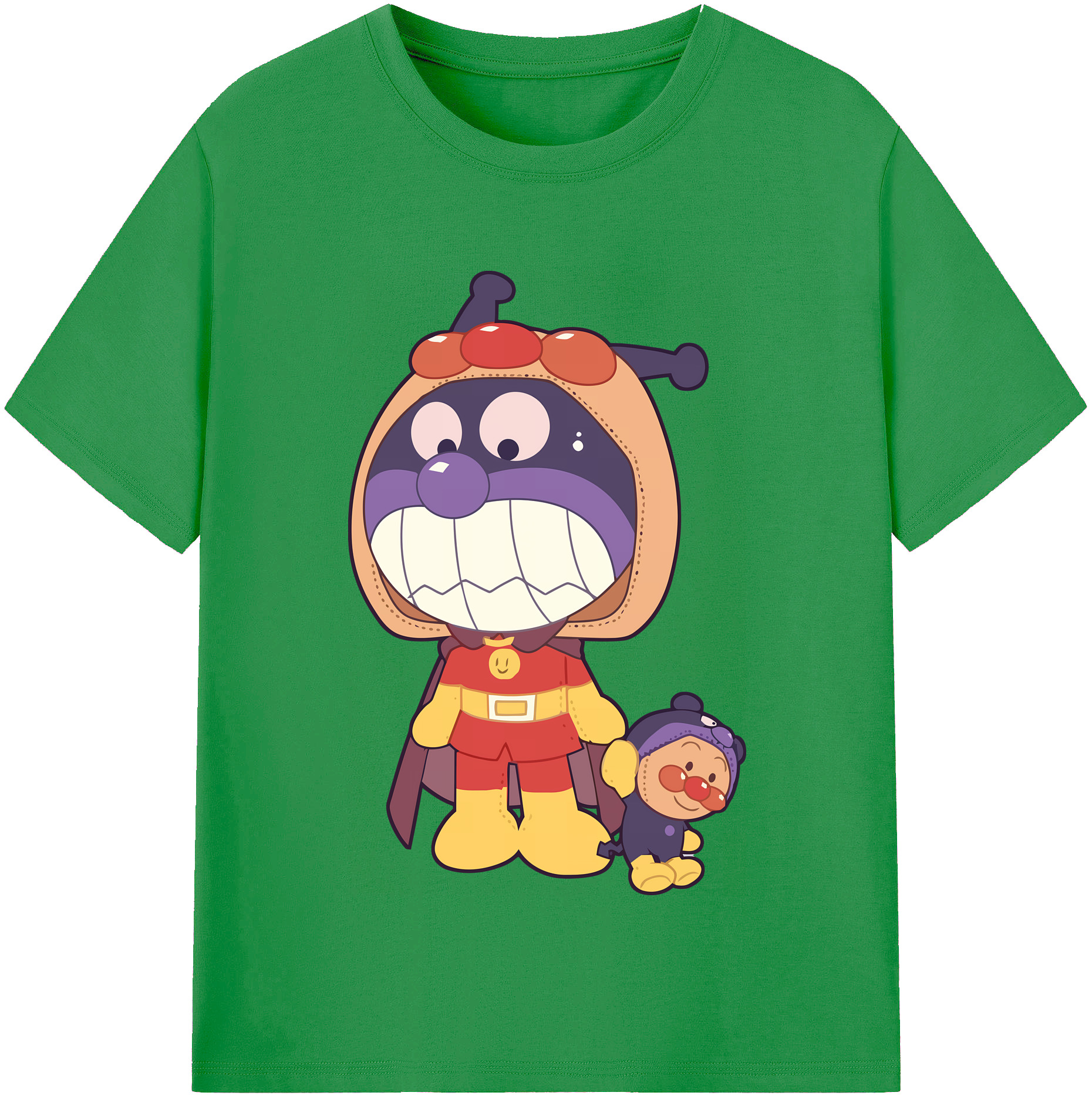 （画像用） アンパンマン Anpanman レディースカジュアルプリントTシャツ（綿100％）