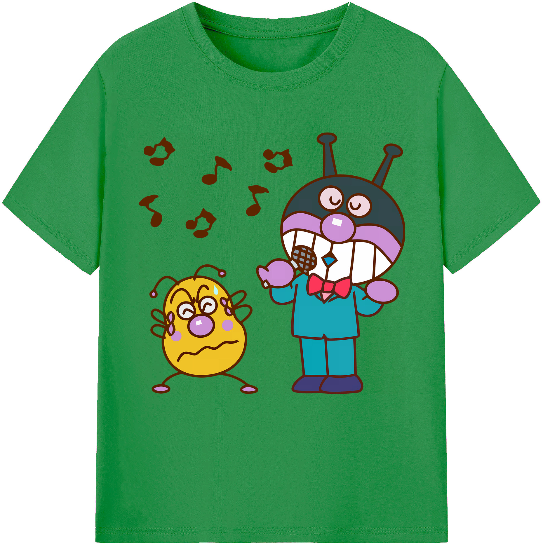 （画像用） アンパンマン Anpanman レディースカジュアルプリントTシャツ（綿100％）