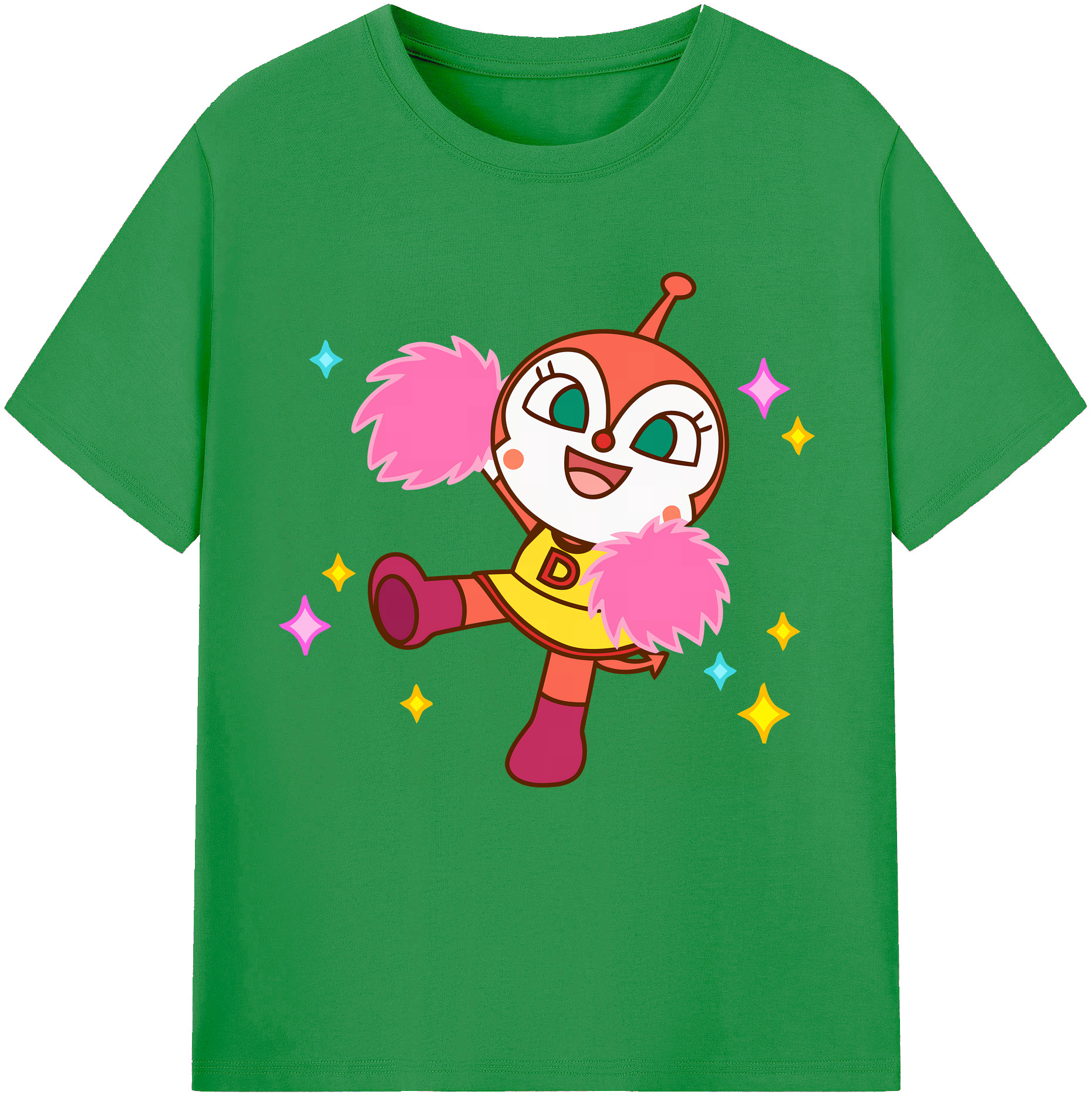 （画像用） アンパンマン Anpanman レディースカジュアルプリントTシャツ（綿100％）