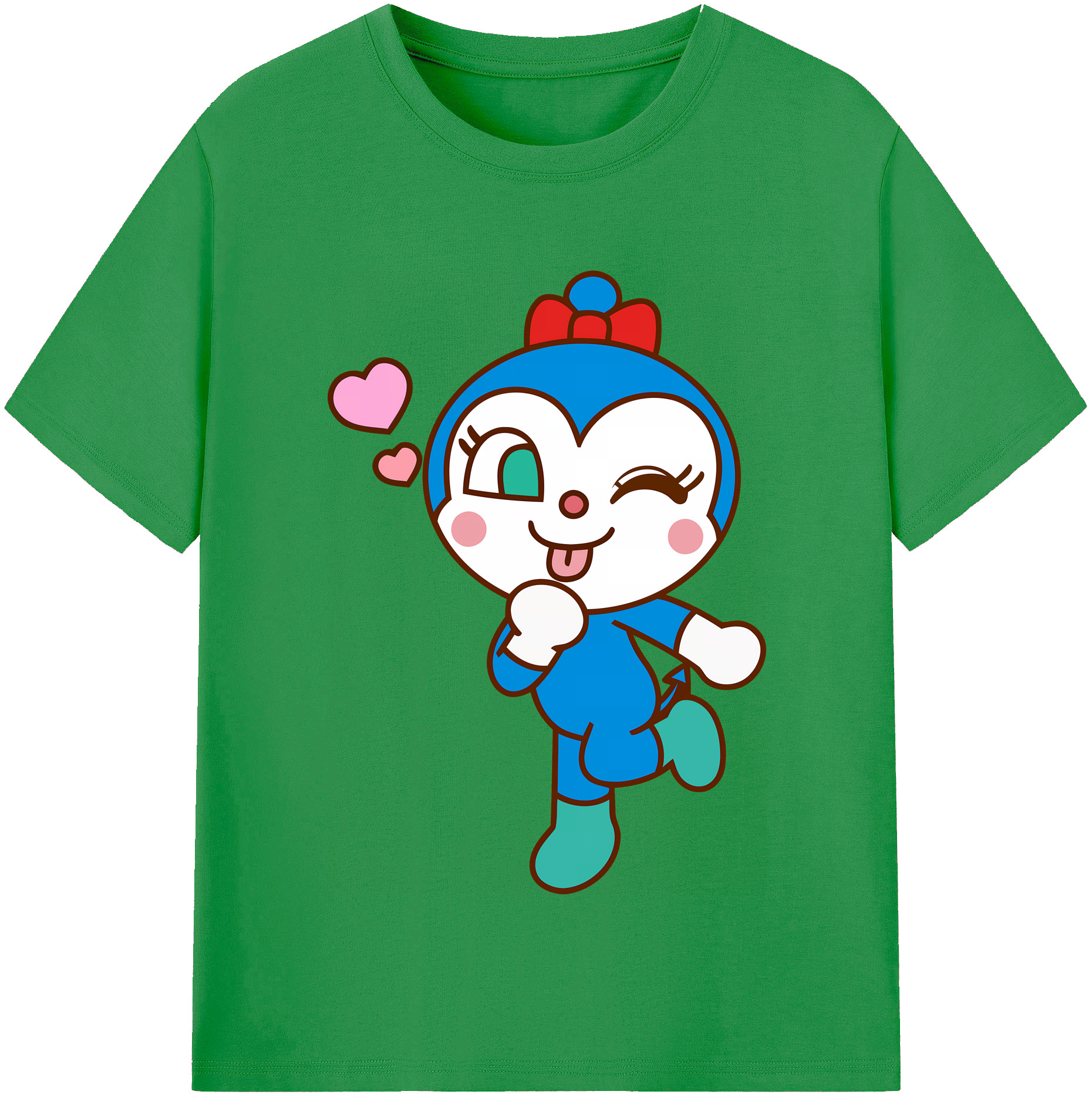 （画像用） アンパンマン Anpanman レディースカジュアルプリントTシャツ（綿100％）