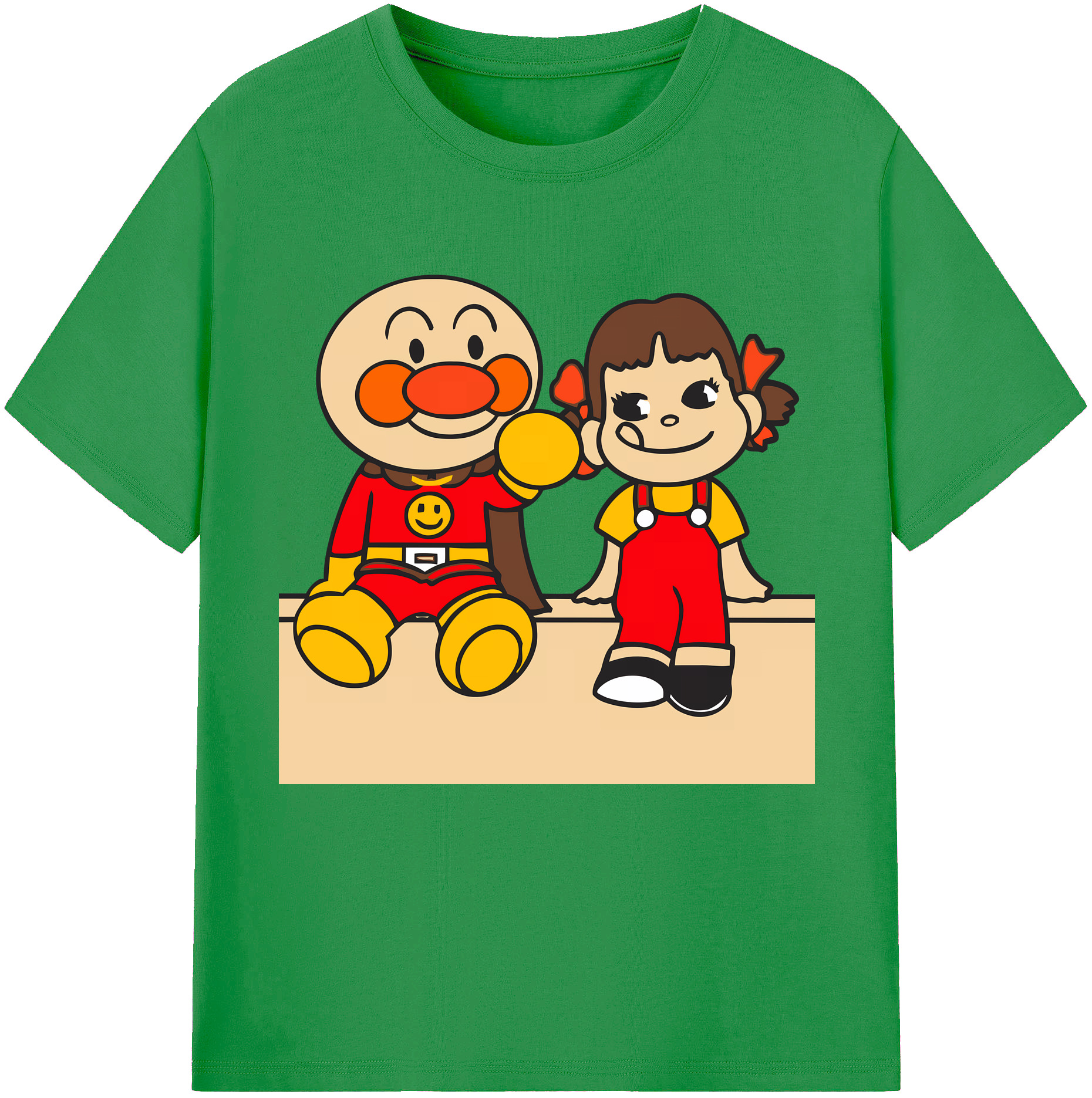 （画像用） アンパンマン Anpanman レディースカジュアルプリントTシャツ（綿100％）