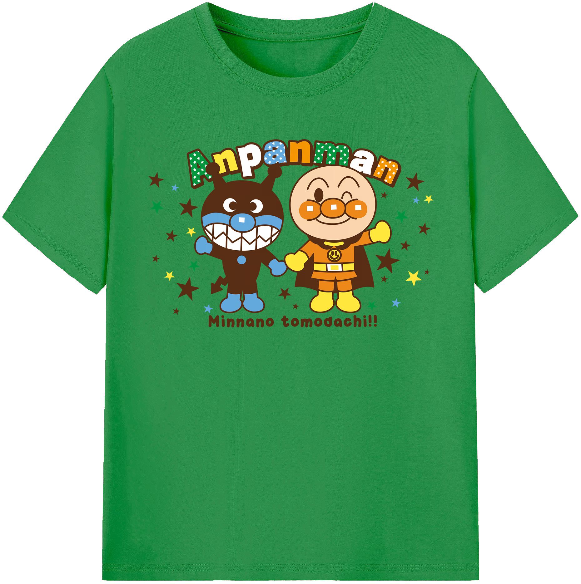 （画像用） アンパンマン Anpanman レディースカジュアルプリントTシャツ（綿100％）