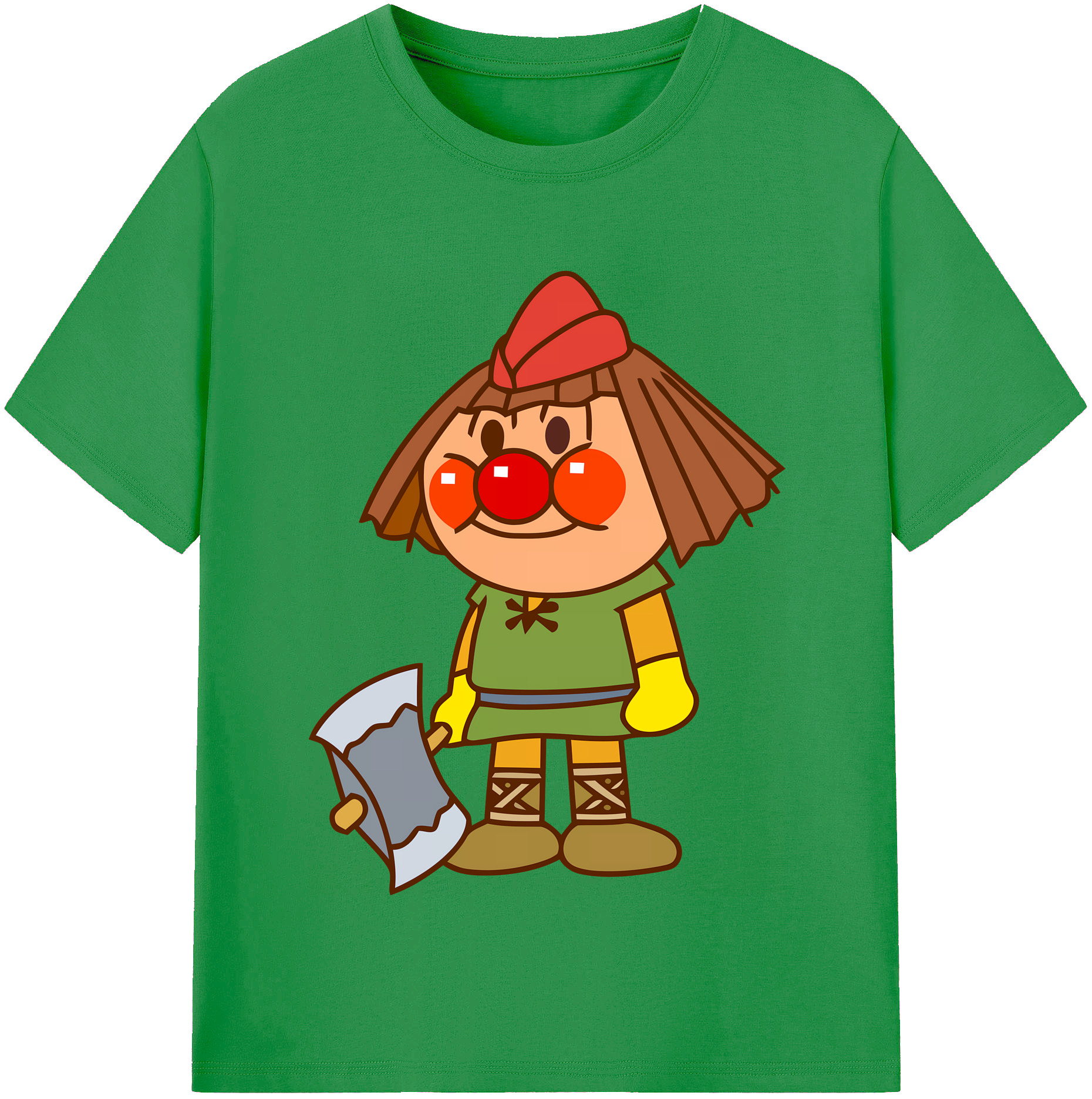 （画像用） アンパンマン Anpanman レディースカジュアルプリントTシャツ（綿100％）