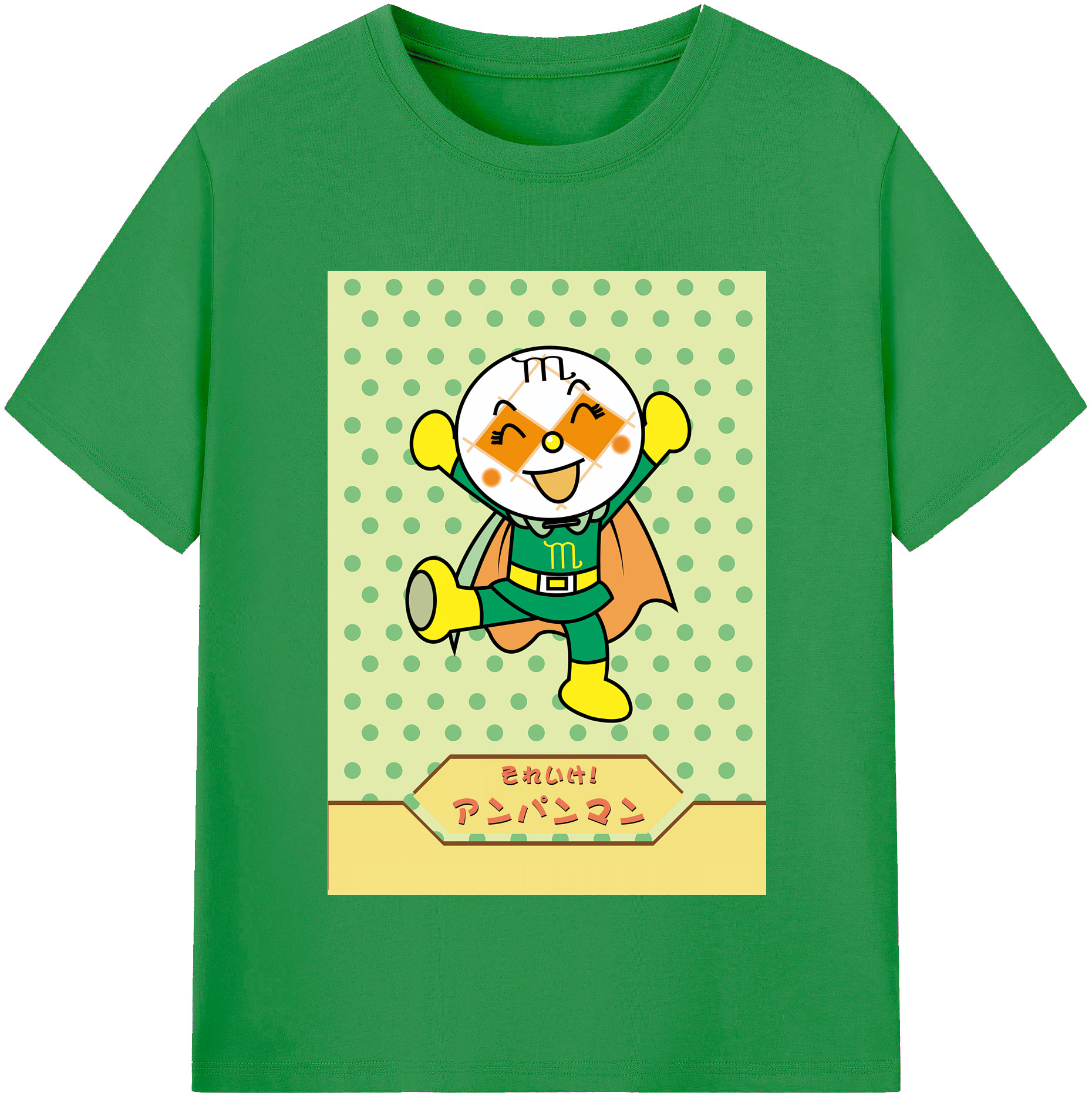 （画像用） アンパンマン Anpanman レディースカジュアルプリントTシャツ（綿100％）