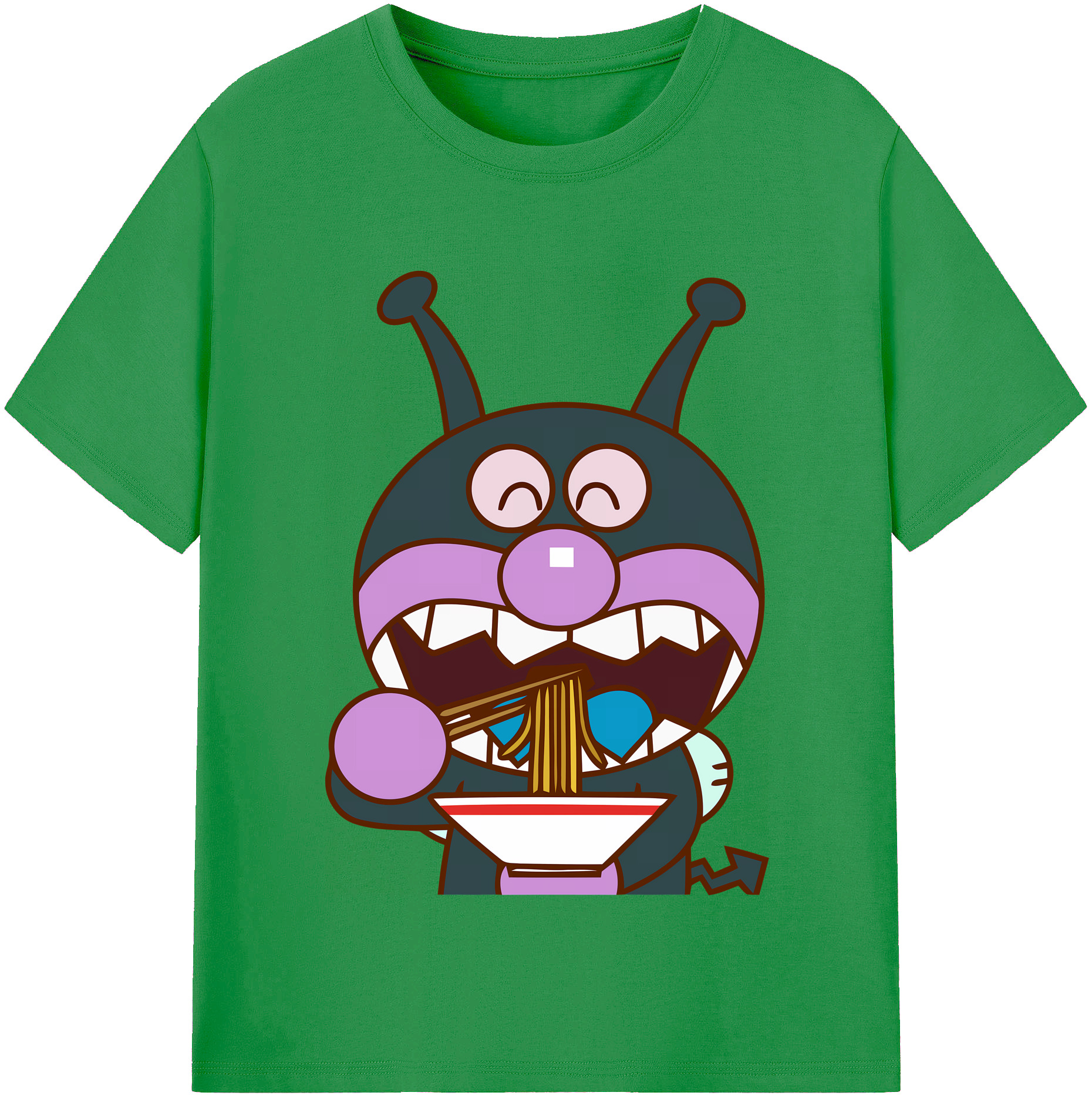 （画像用） アンパンマン Anpanman レディースカジュアルプリントTシャツ（綿100％）