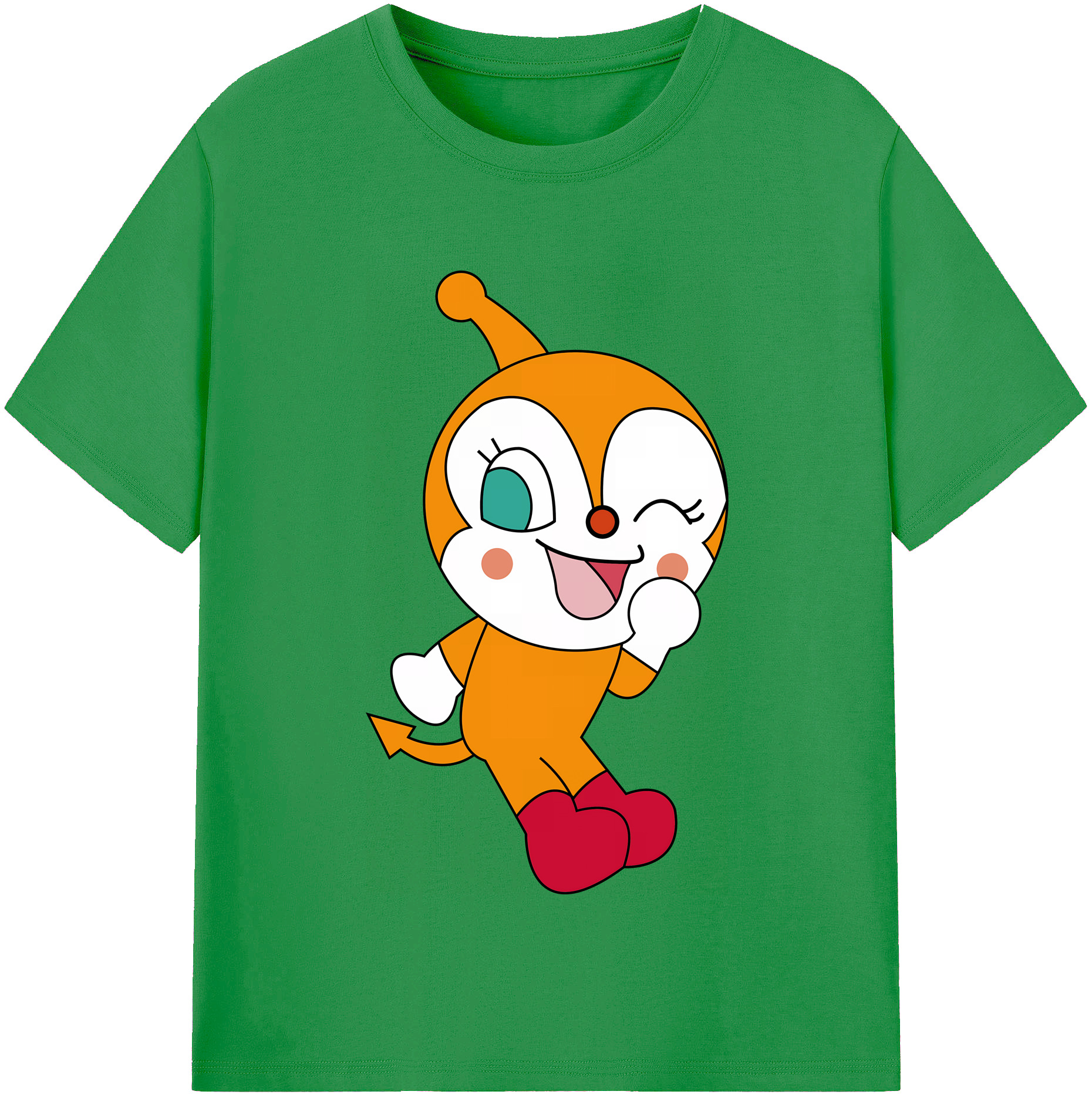 （画像用） アンパンマン Anpanman レディースカジュアルプリントTシャツ（綿100％）