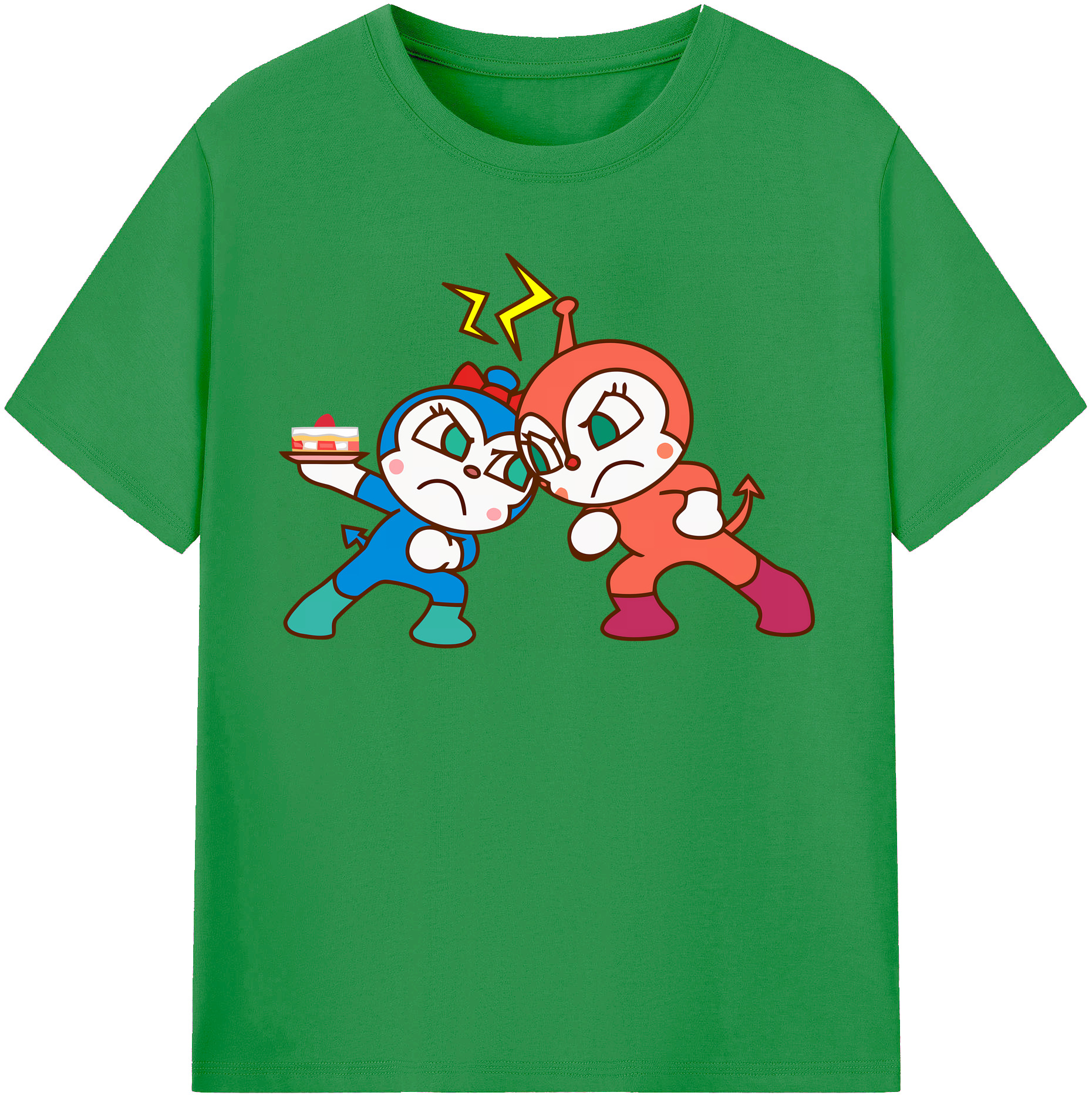 （画像用） アンパンマン Anpanman レディースカジュアルプリントTシャツ（綿100％）