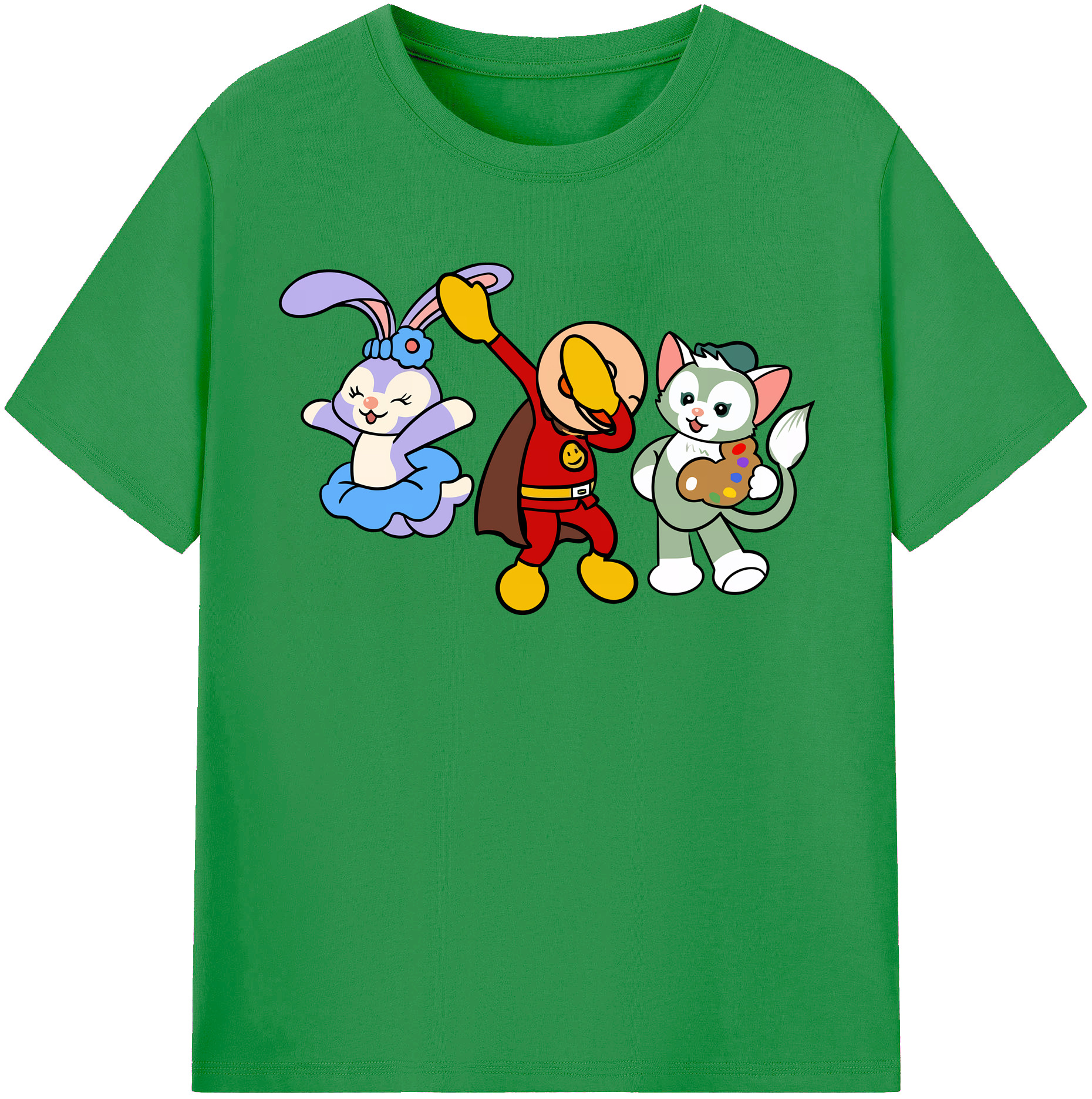 （画像用） アンパンマン Anpanman レディースカジュアルプリントTシャツ（綿100％）