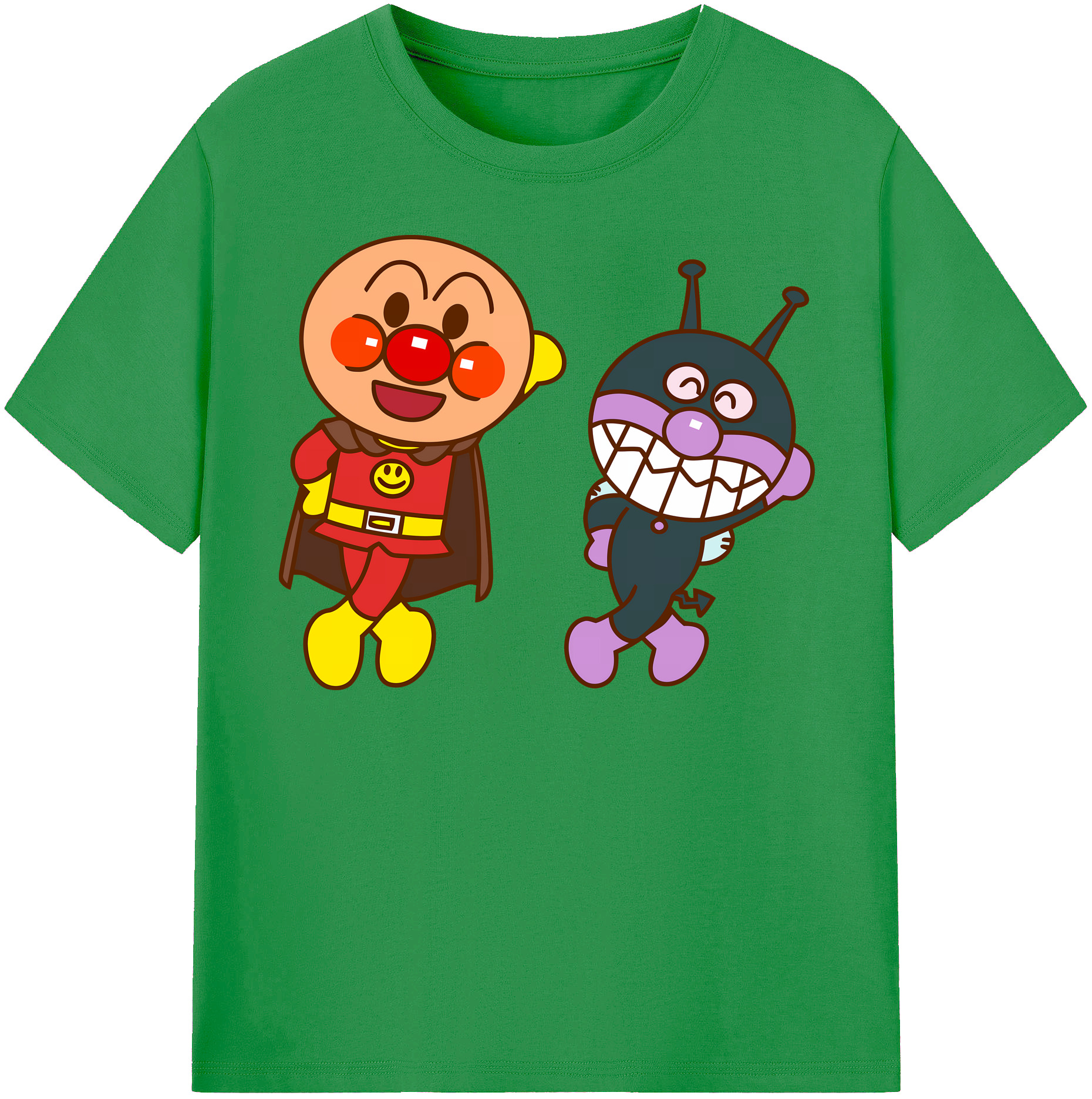 （画像用） アンパンマン Anpanman レディースカジュアルプリントTシャツ（綿100％）