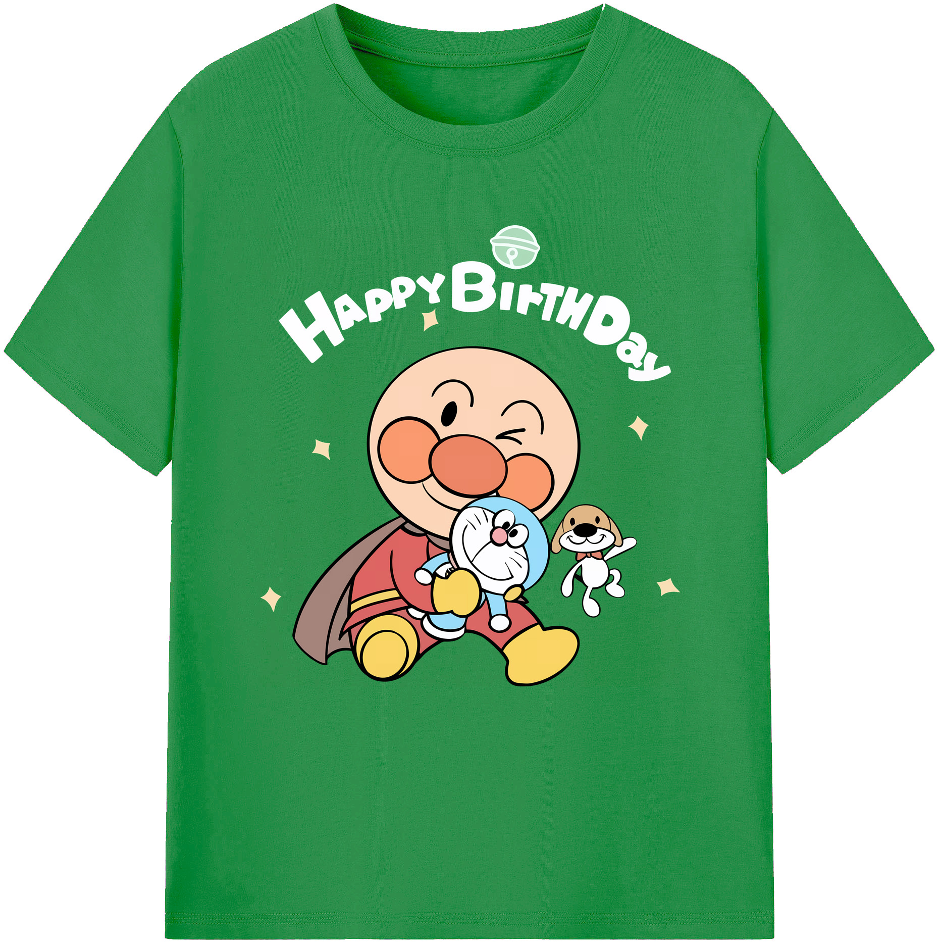 （画像用） アンパンマン Anpanman レディースカジュアルプリントTシャツ（綿100％）