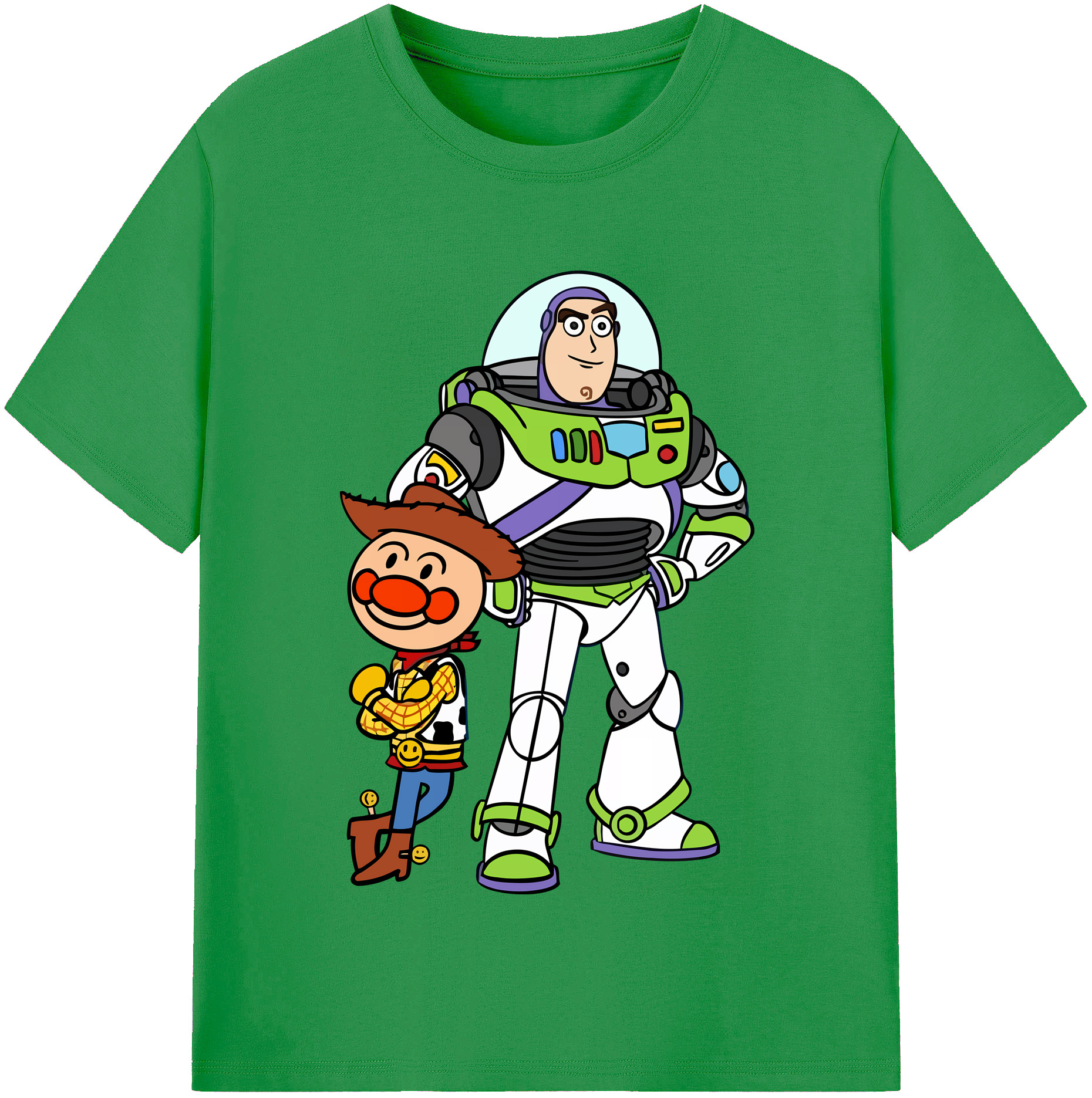 （画像用） アンパンマン Anpanman レディースカジュアルプリントTシャツ（綿100％）