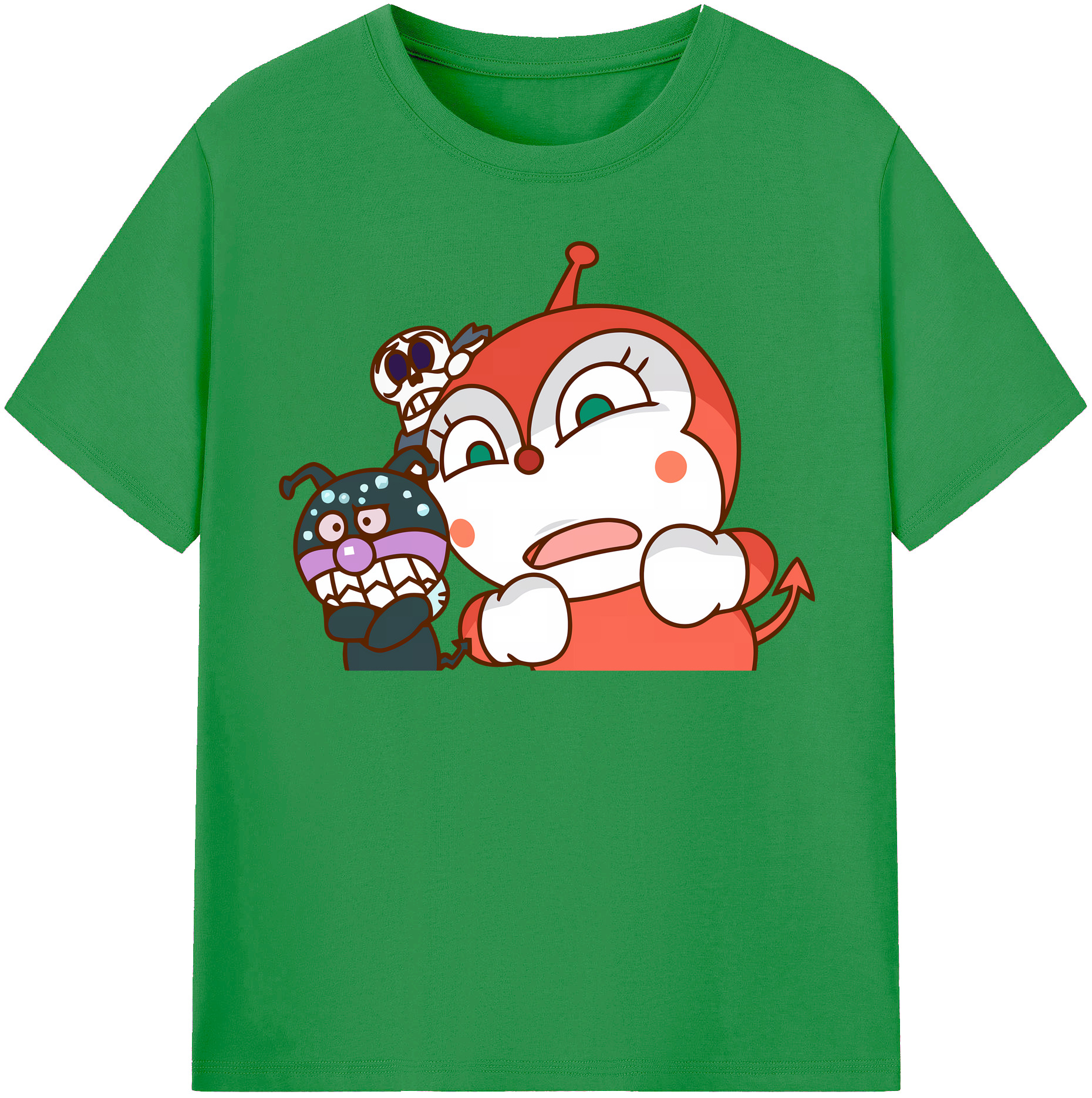 （画像用） アンパンマン Anpanman レディースカジュアルプリントTシャツ（綿100％）